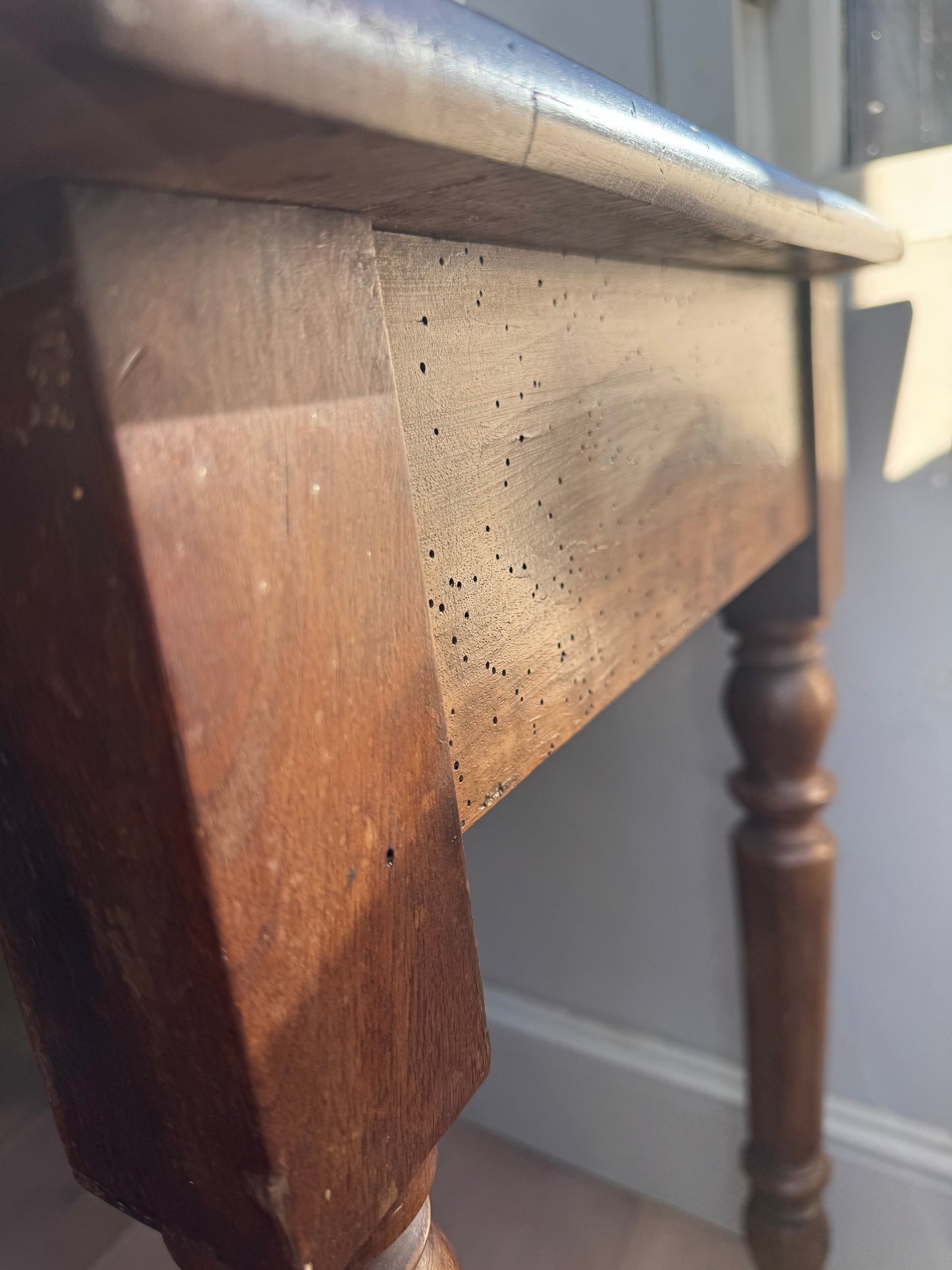 Antique French Walnut Side Table