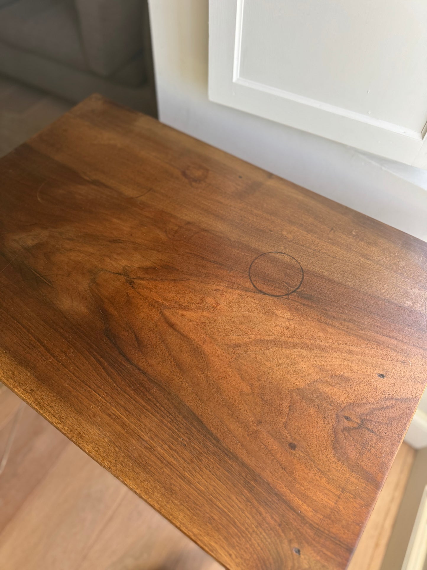 Antique French Walnut Side Table