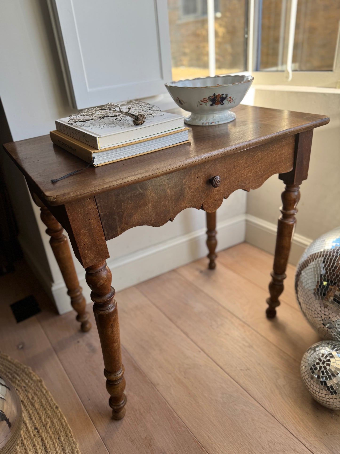Antique French Walnut Side Table