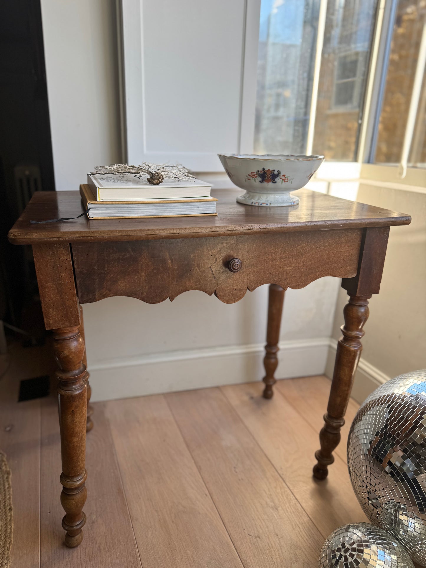 Antique French Walnut Side Table