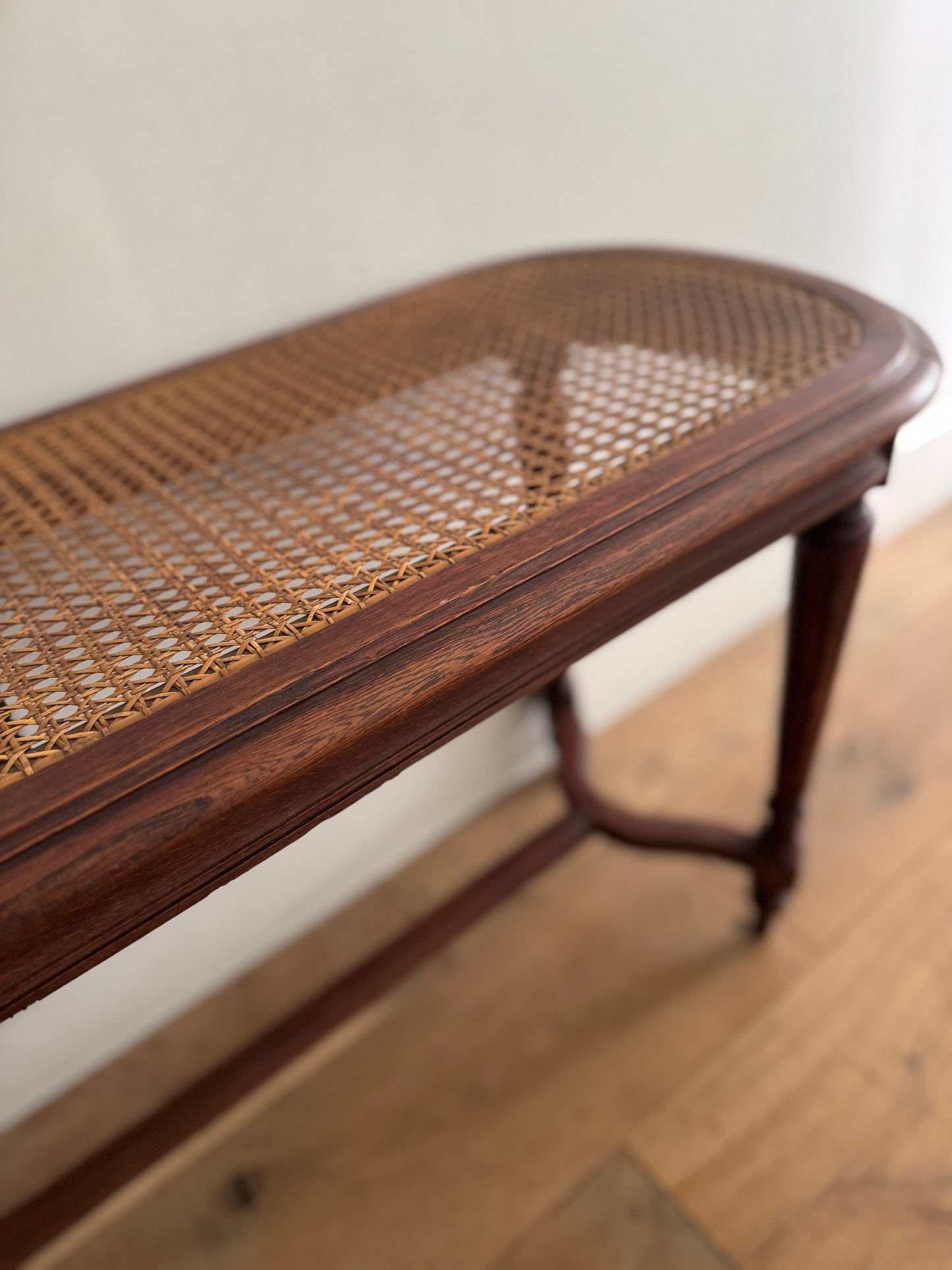 Antique French Caned Bench