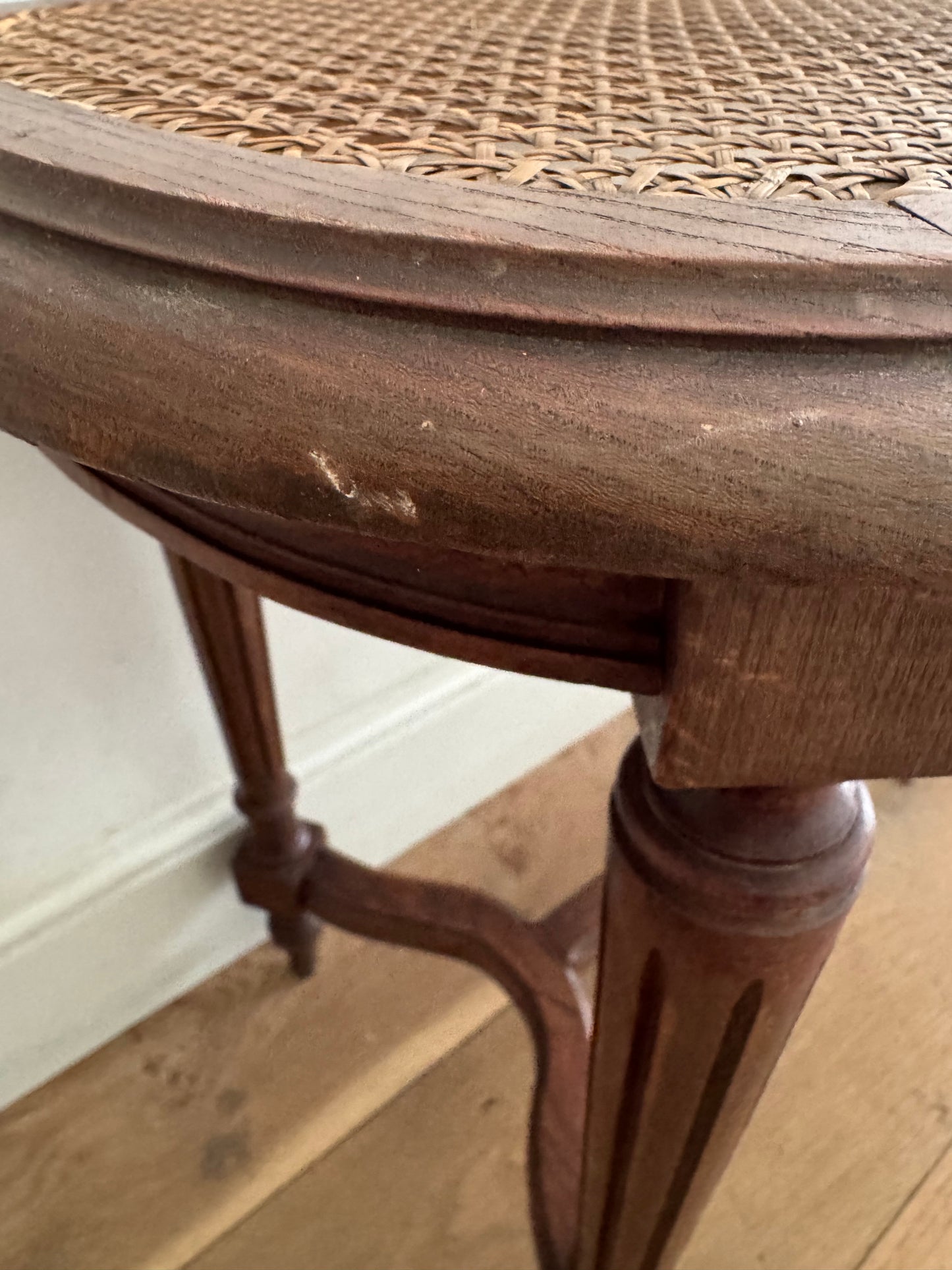 Antique French Caned Bench