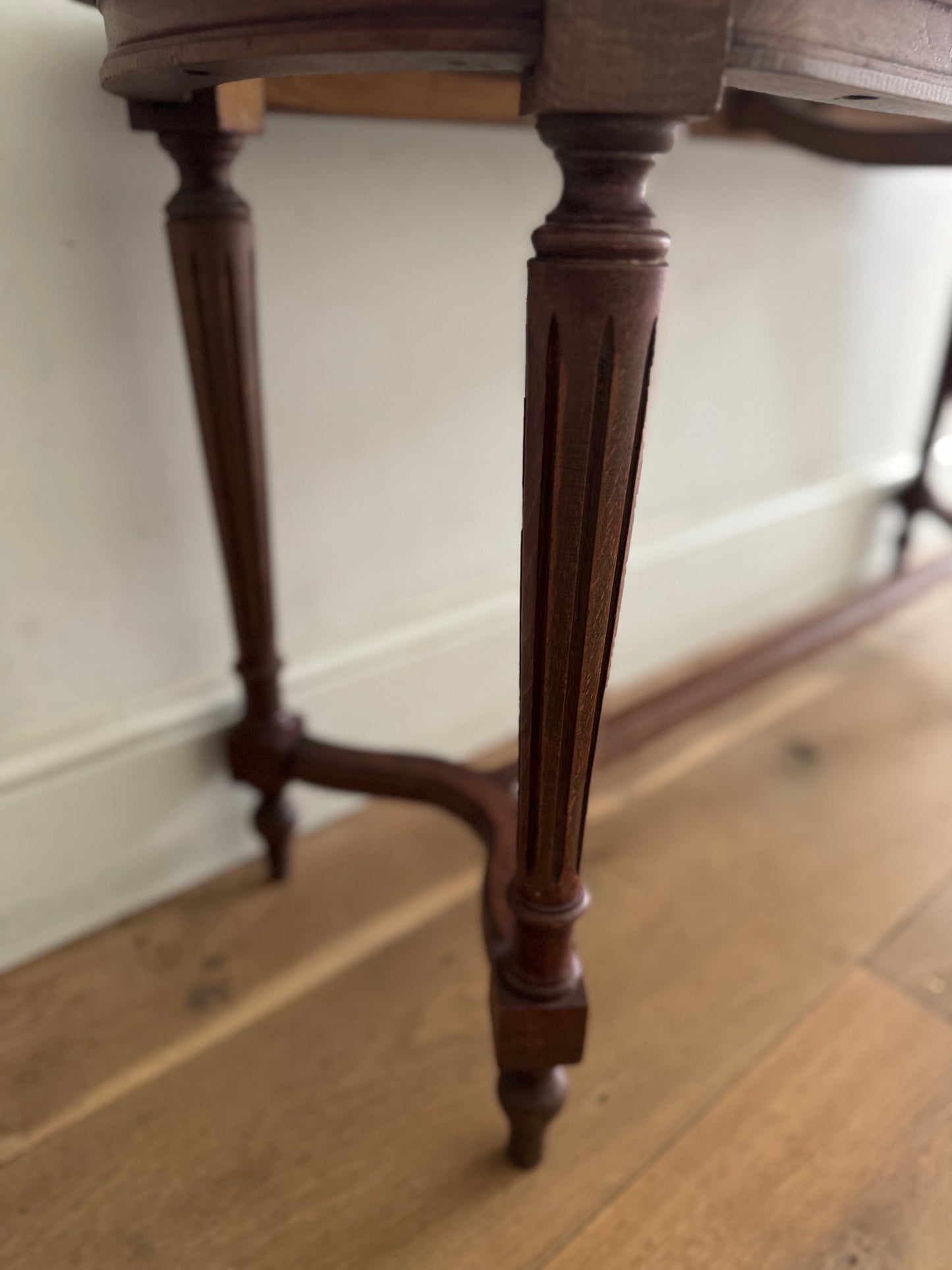 Antique French Caned Bench