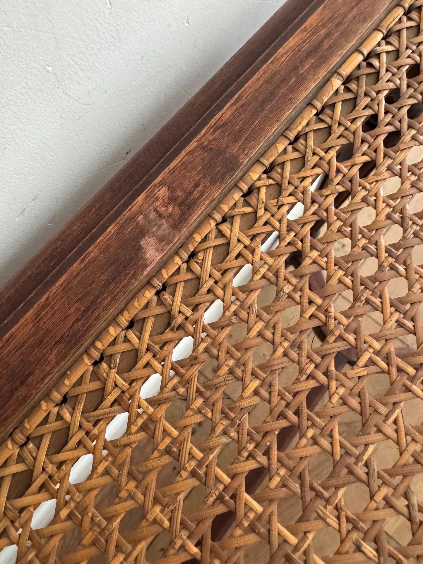 Antique French Caned Bench
