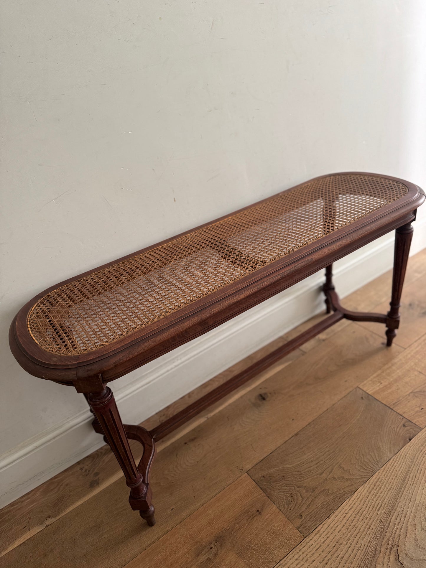 Antique French Caned Bench