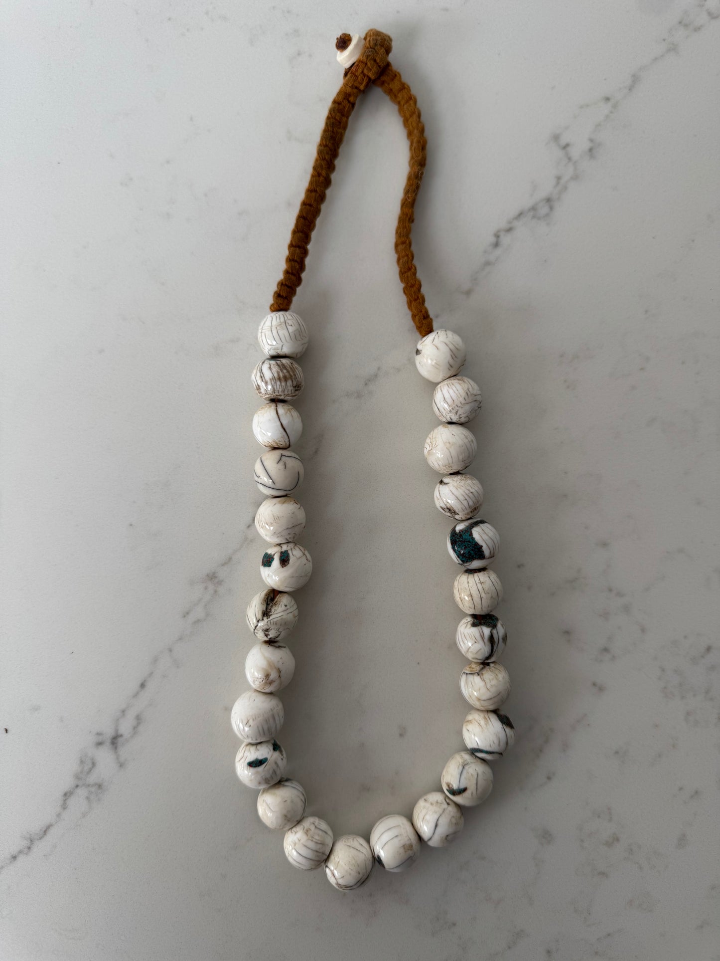 Beautiful Vintage Inlaid Naga Conch Shell Beads