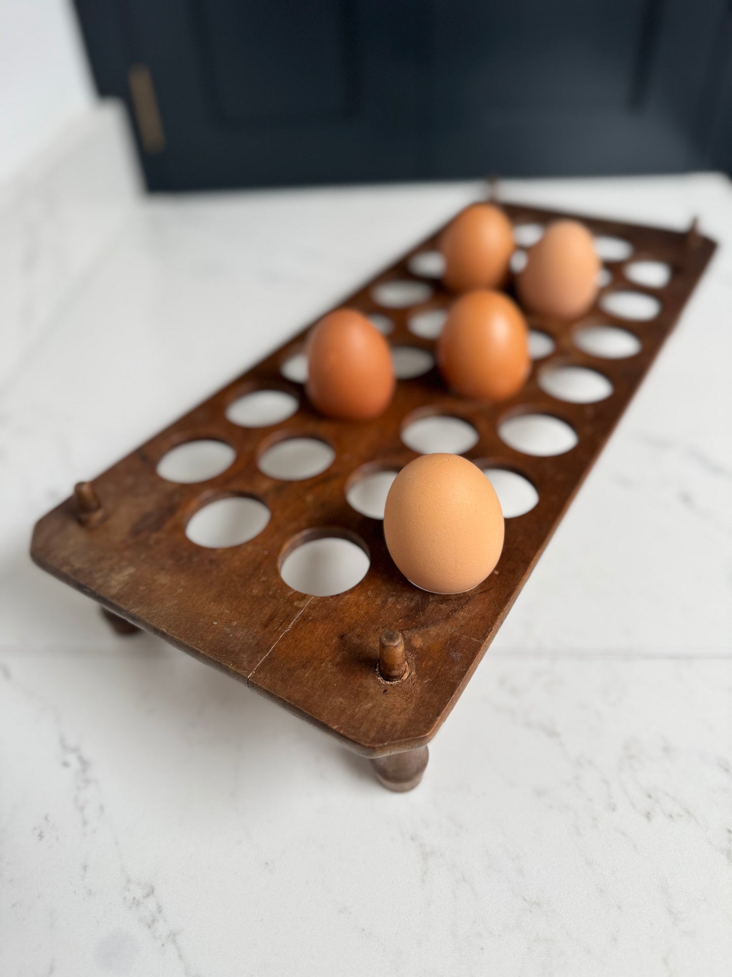 Antique Wooden Egg Rack