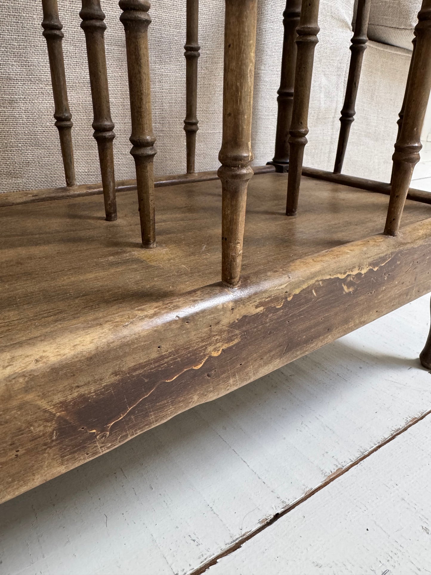 Antique French Faux Bamboo Magazine Rack