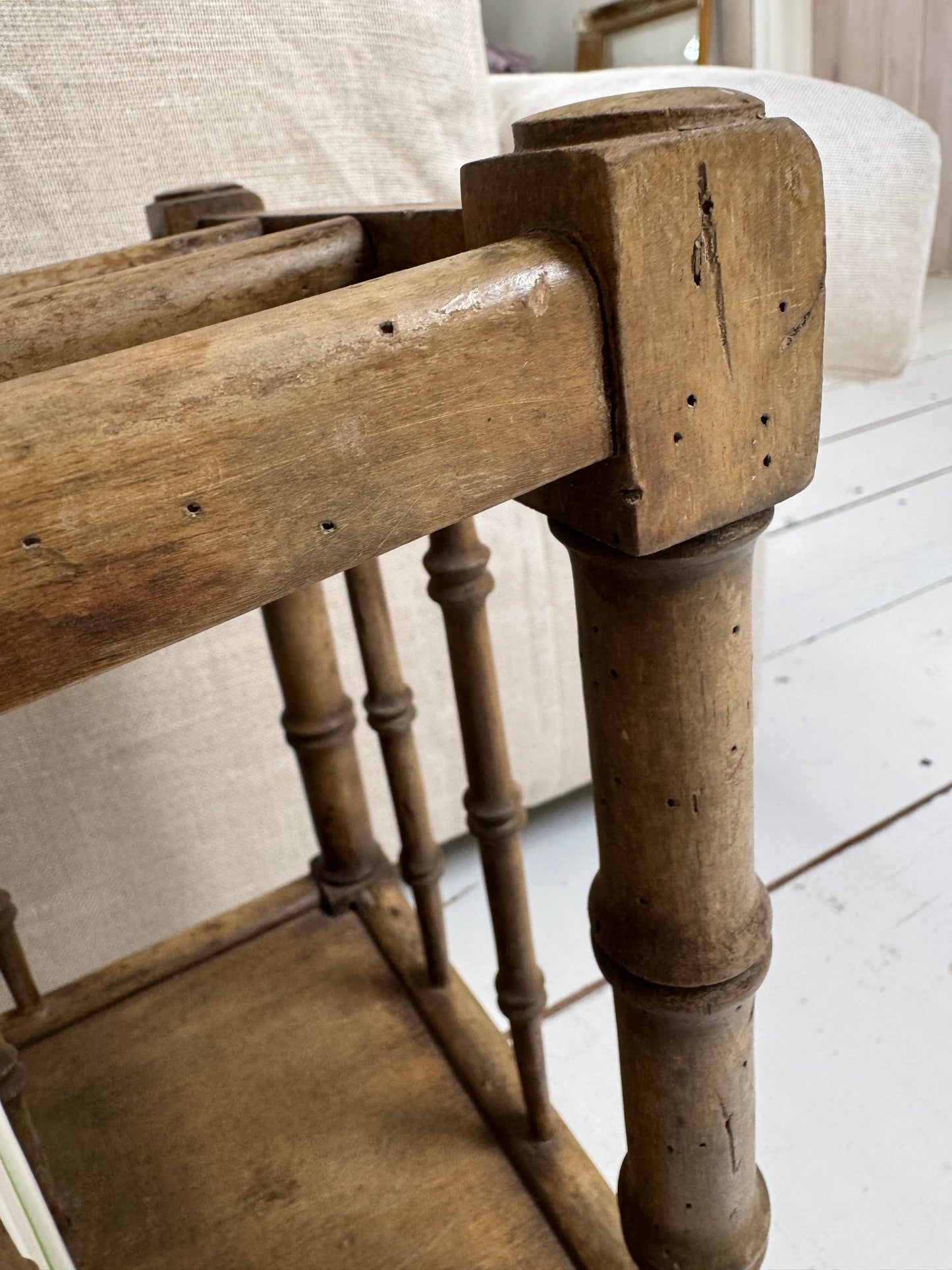 Antique French Faux Bamboo Magazine Rack