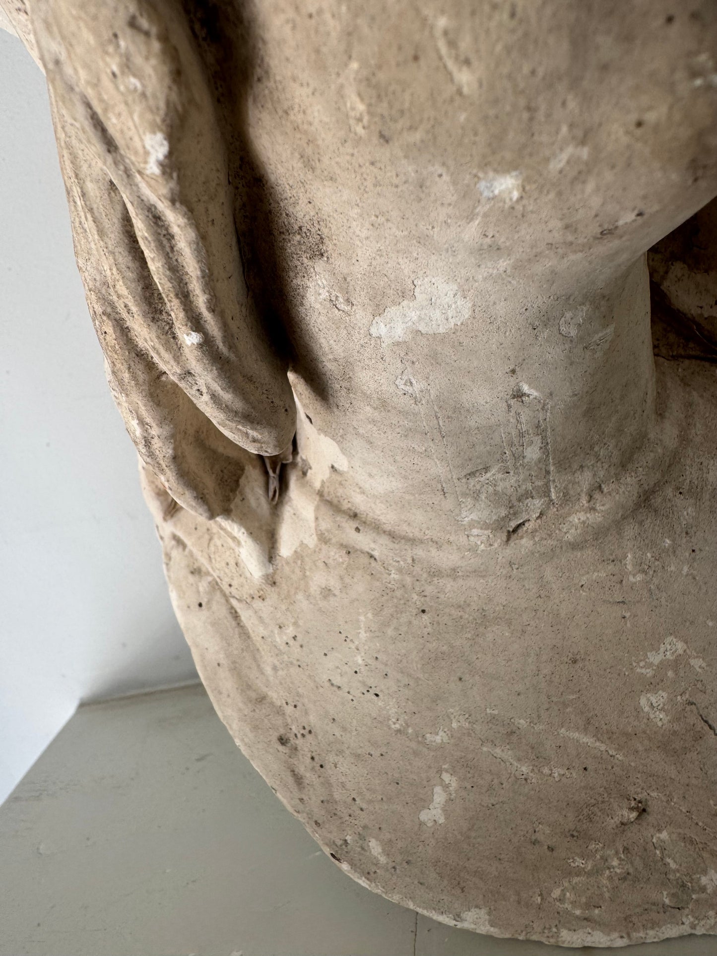 Antique French Plaster Female Bust