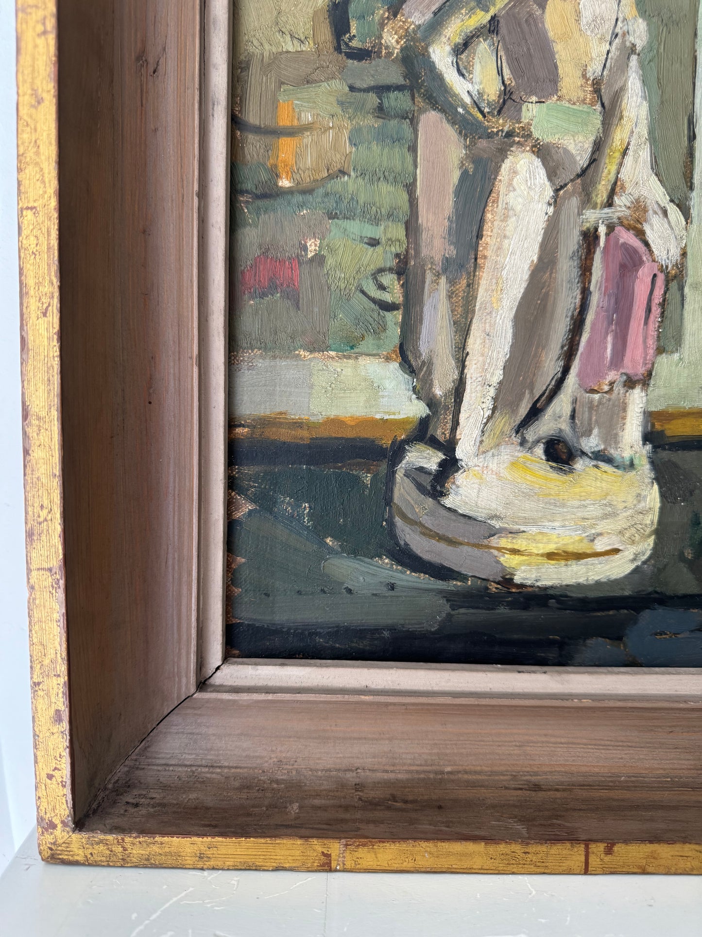 Beautiful Mid Century Framed Still Life Oil On Canvas