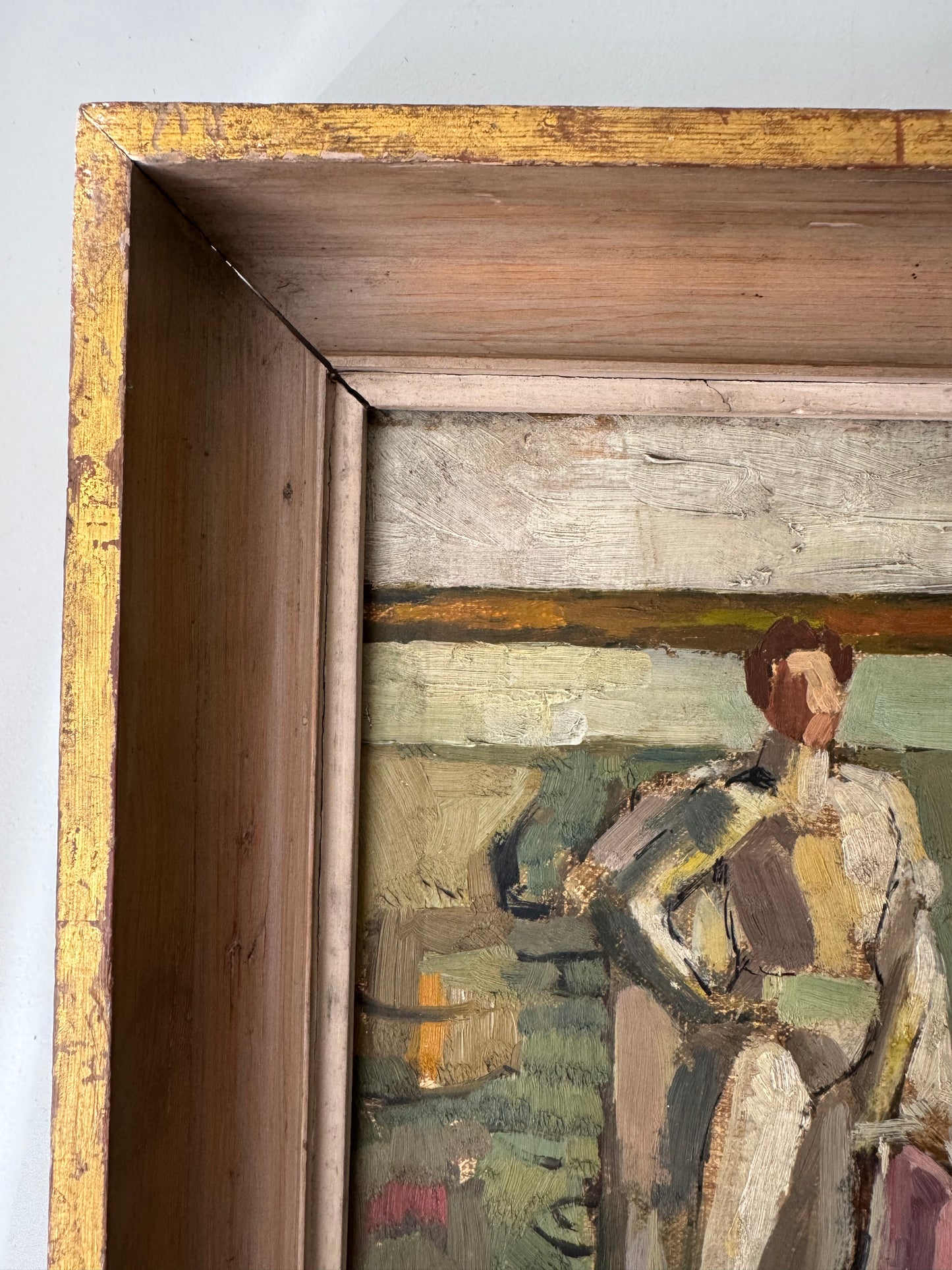 Beautiful Mid Century Framed Still Life Oil On Canvas