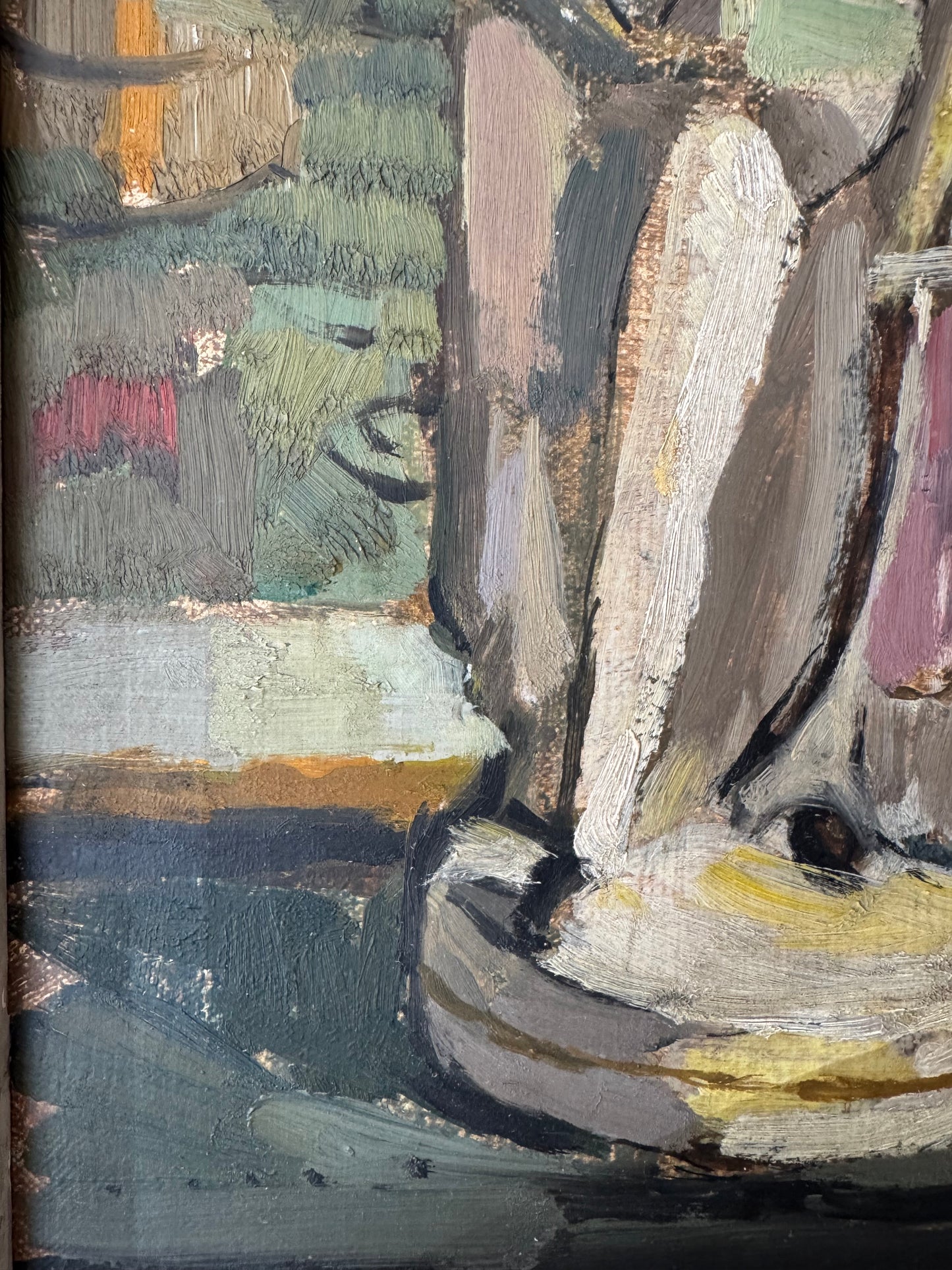 Beautiful Mid Century Framed Still Life Oil On Canvas