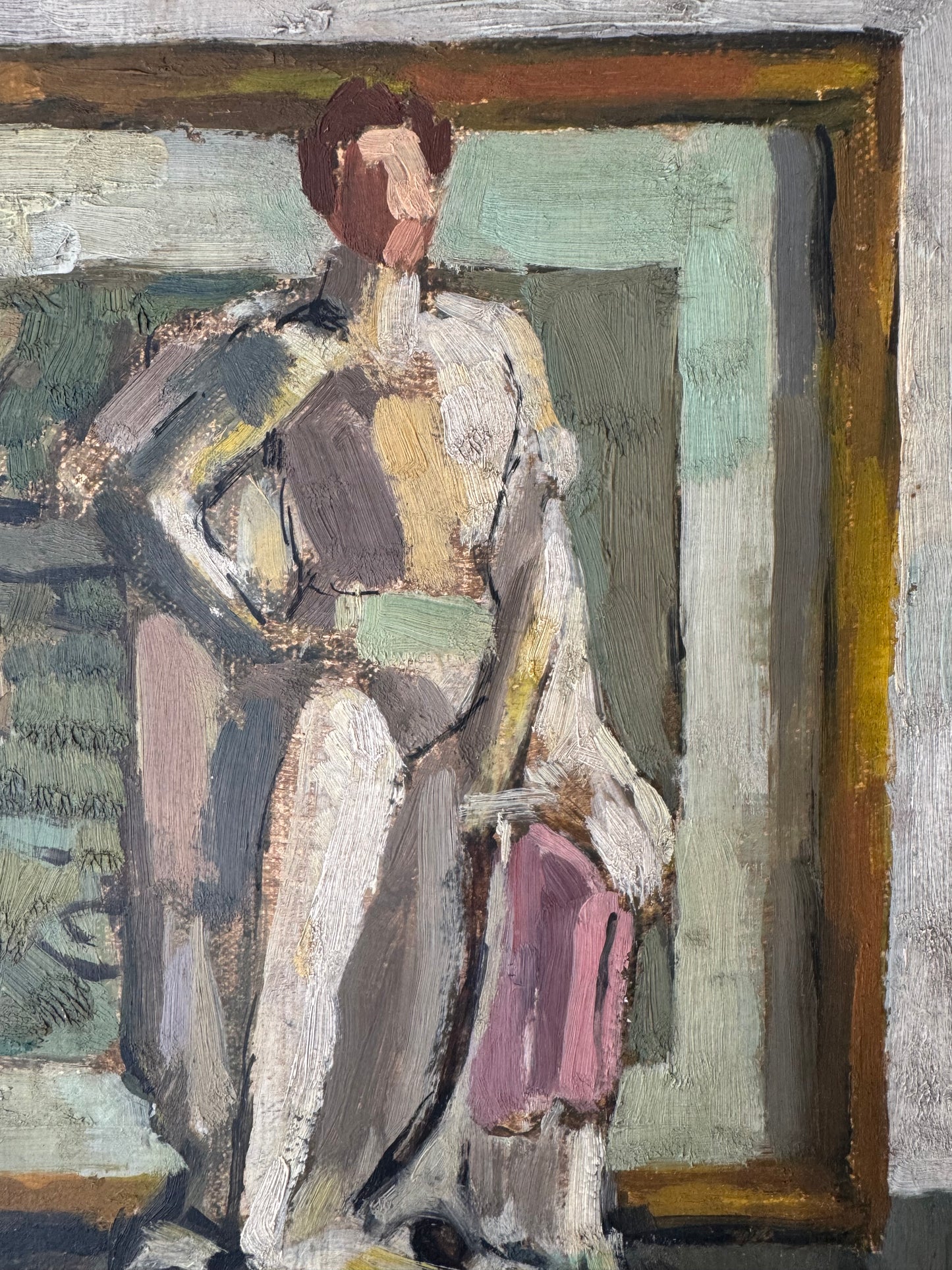 Beautiful Mid Century Framed Still Life Oil On Canvas