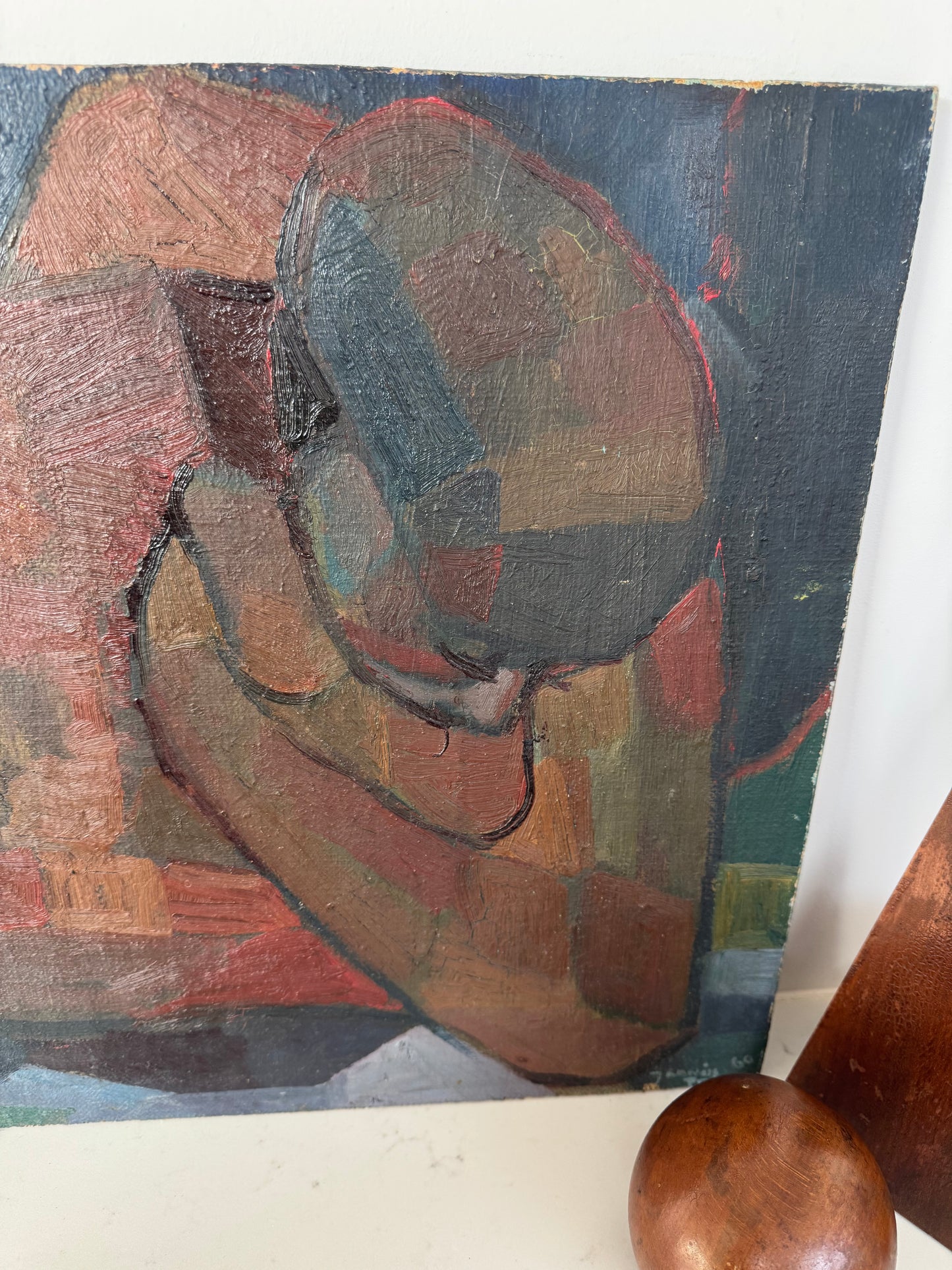 Mid Century French Cubist Nude Study