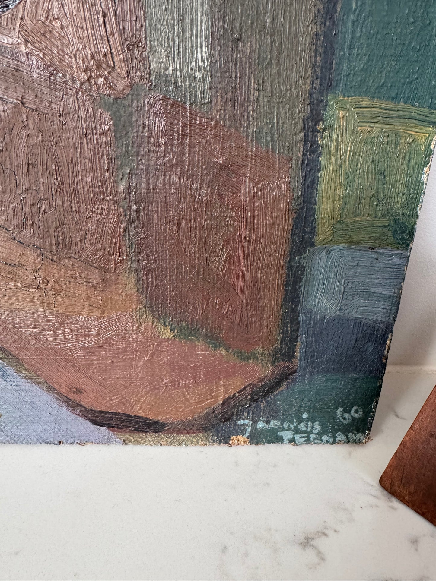 Mid Century French Cubist Nude Study