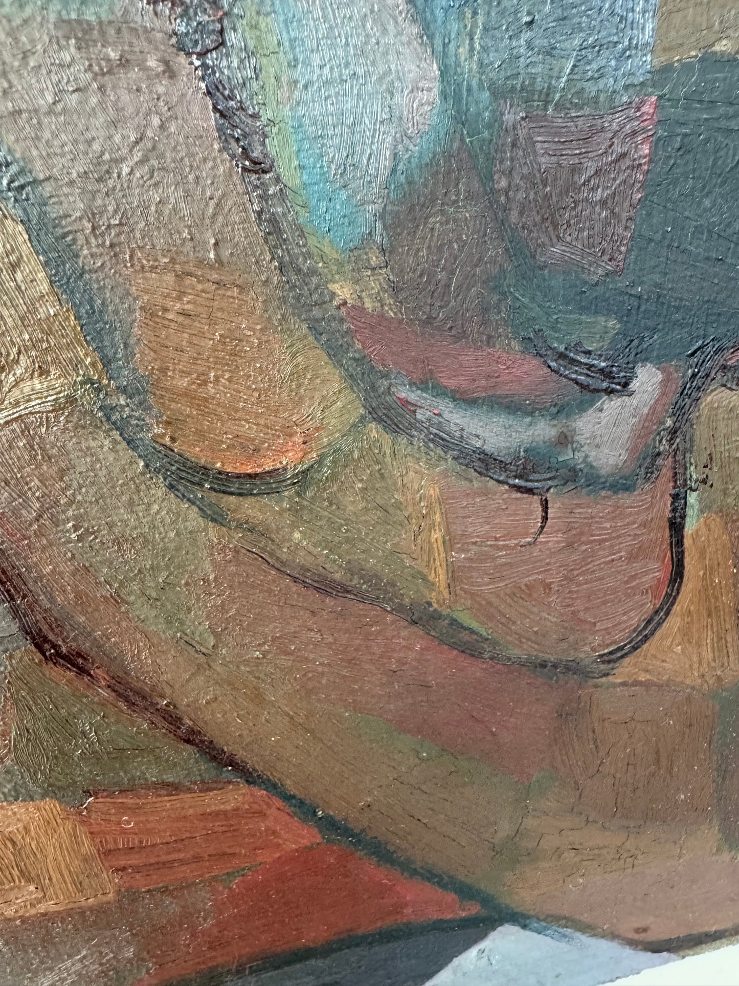 Mid Century French Cubist Nude Study