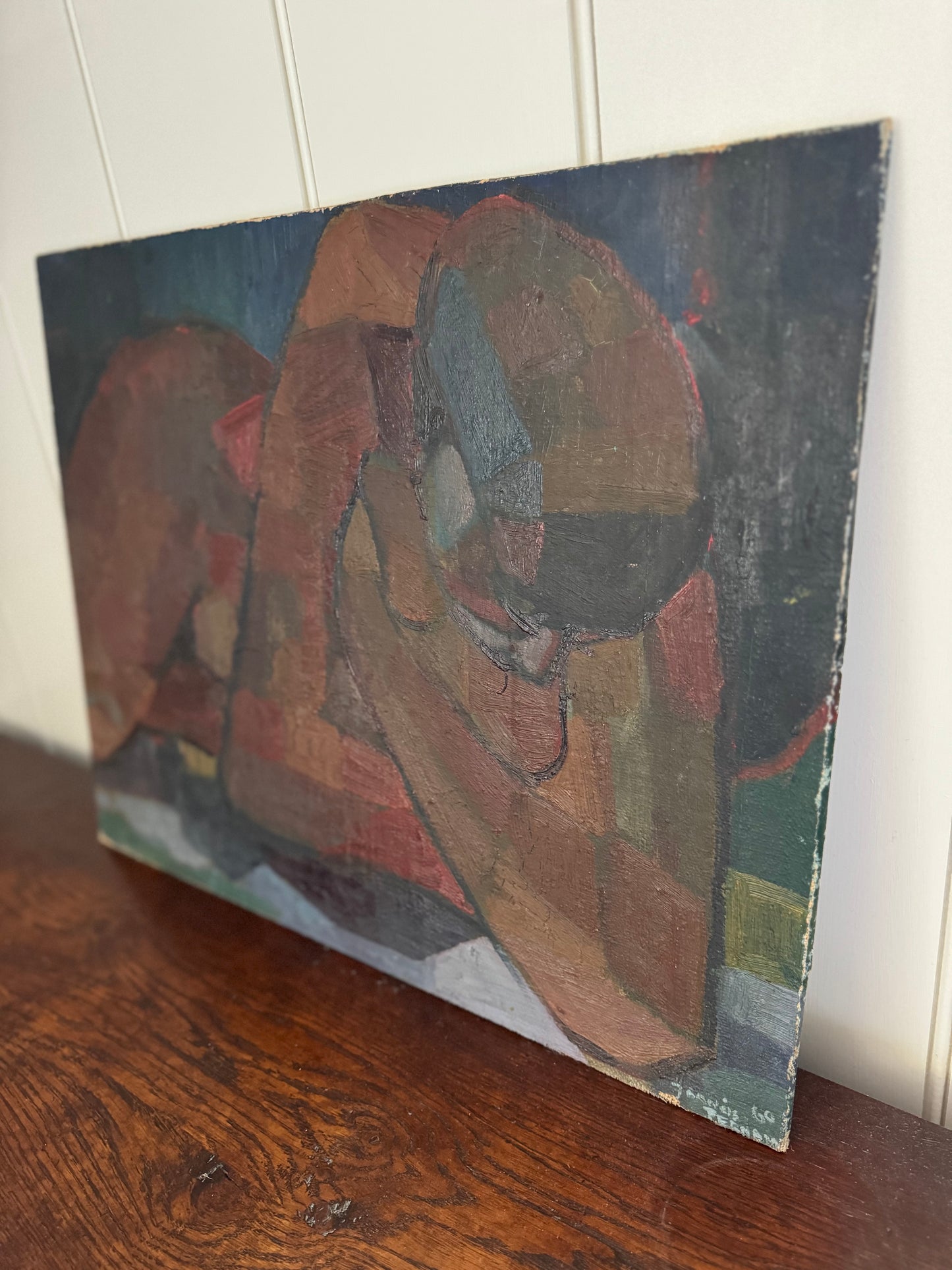 Mid Century French Cubist Nude Study