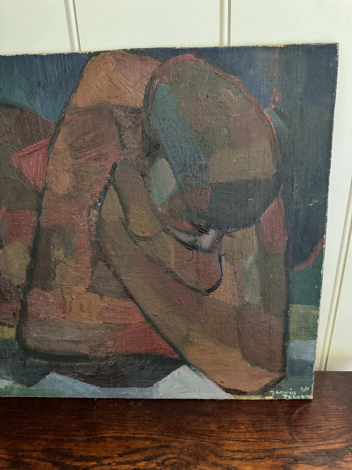 Mid Century French Cubist Nude Study