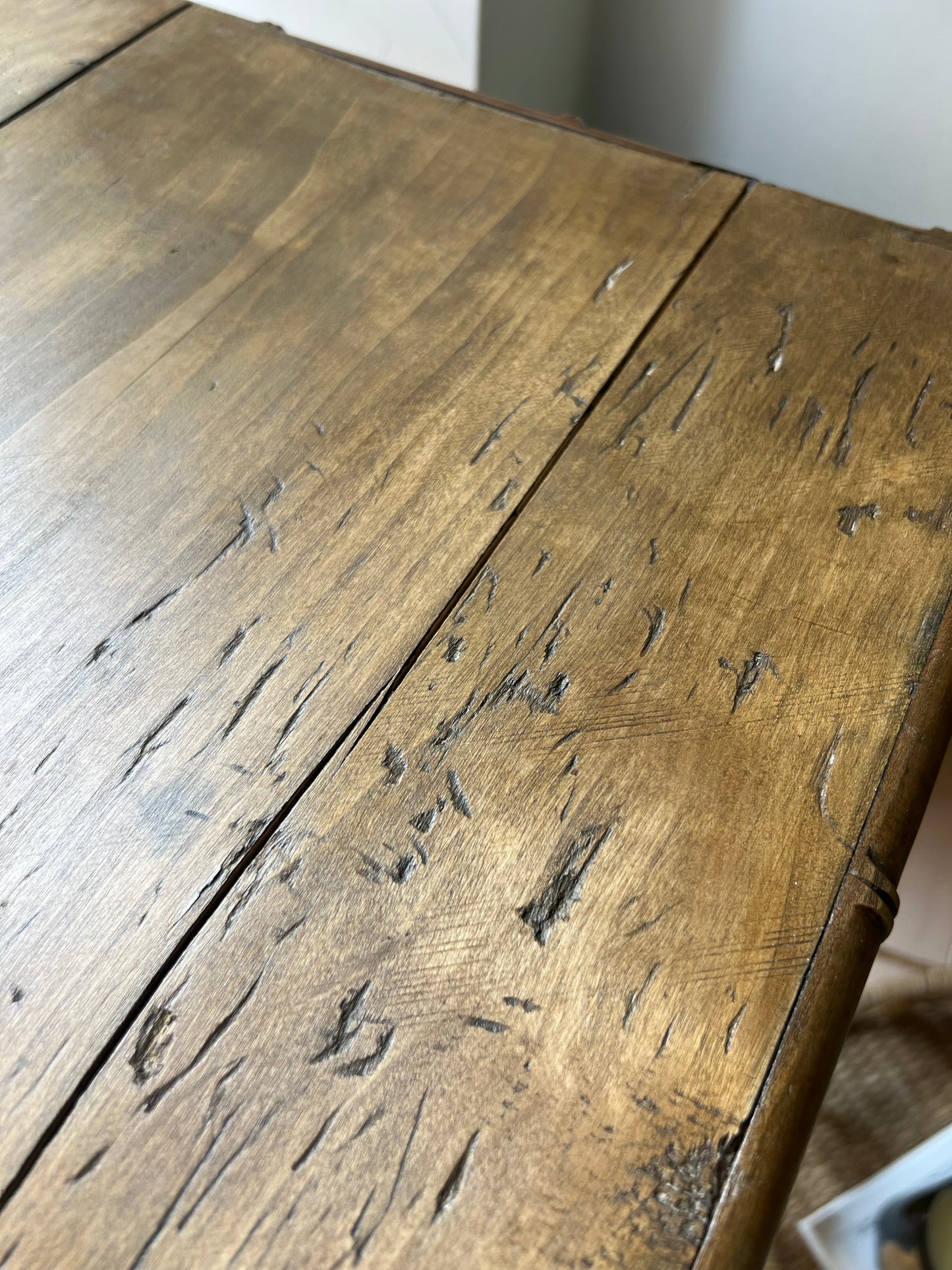 Antique French Faux Bamboo Folding Table