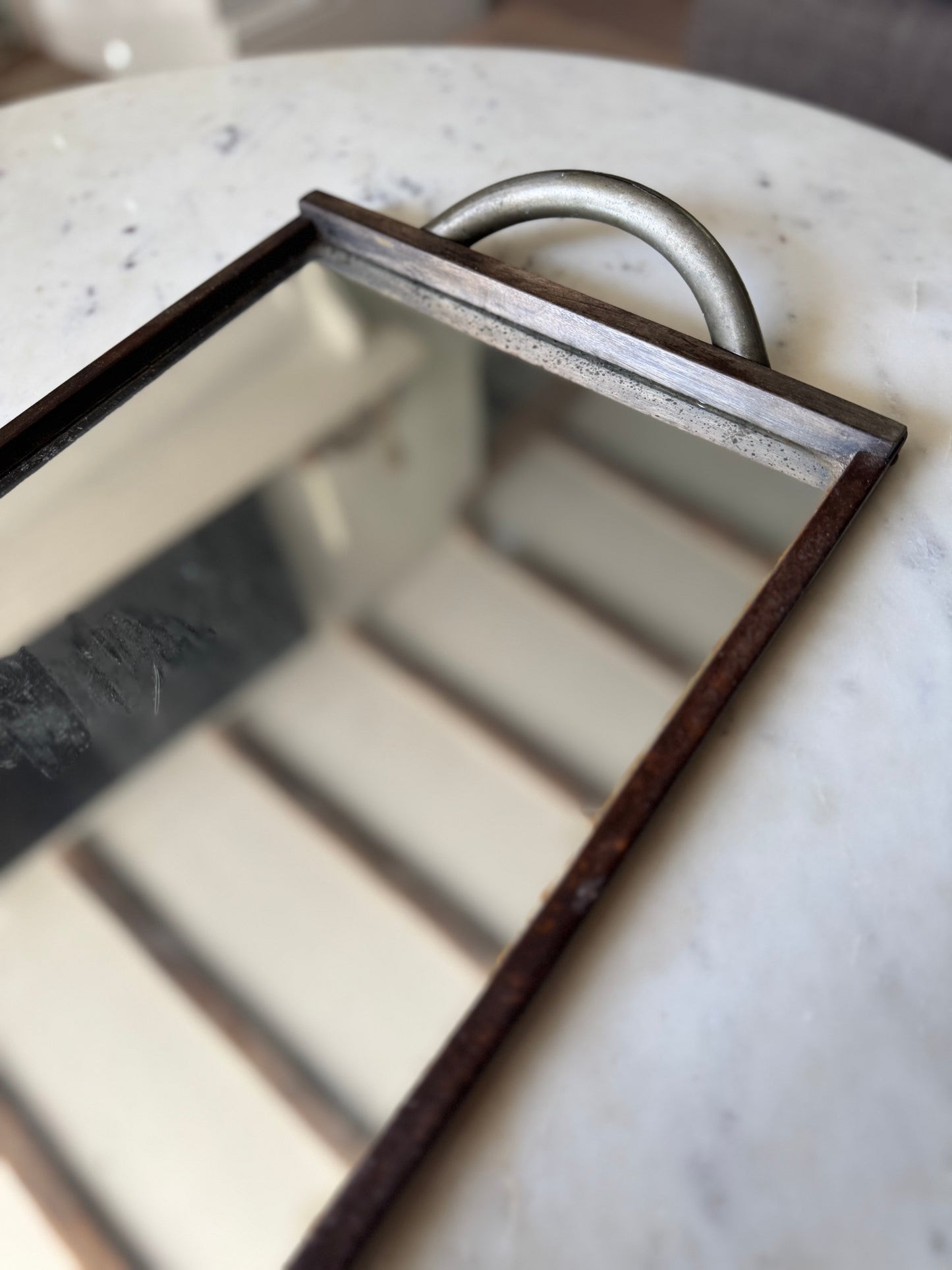Vintage Mid Century French Mirrored Tray