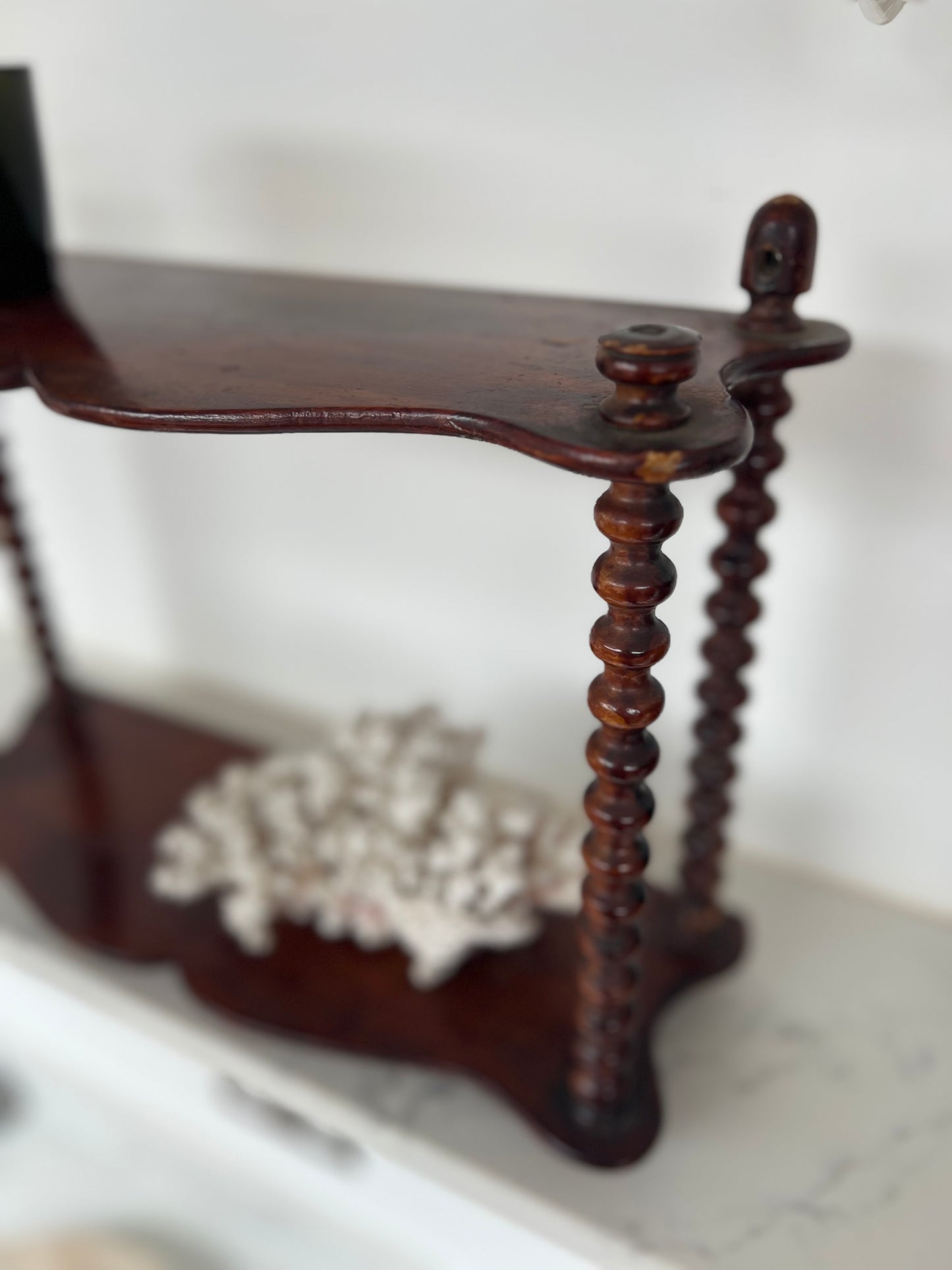 Vintage French Bobbin Hanging Shelves
