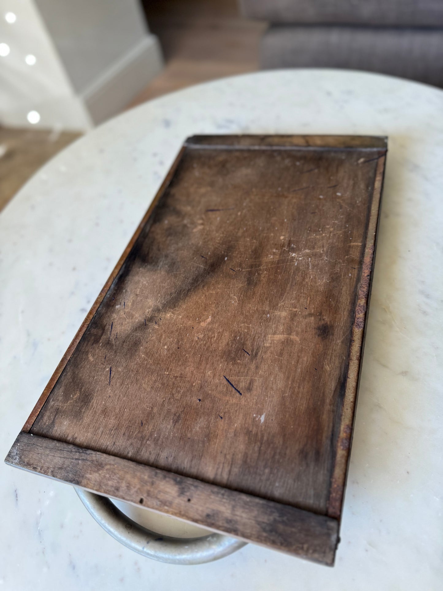 Vintage Mid Century French Mirrored Tray