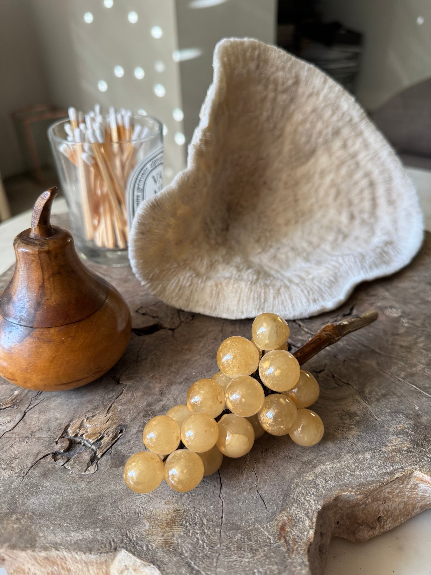Vintage Italian Alabaster Grapes