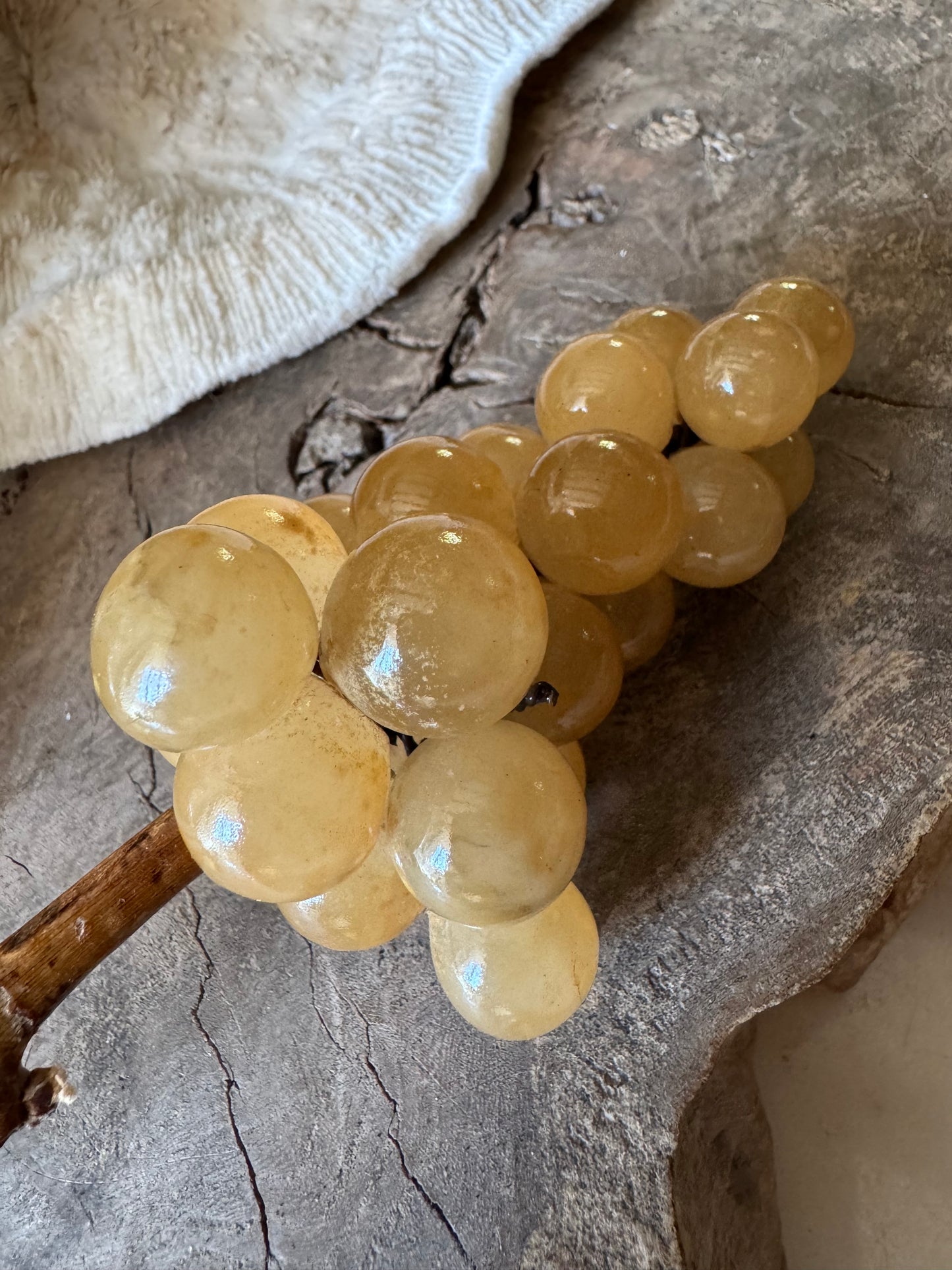 Vintage Italian Alabaster Grapes