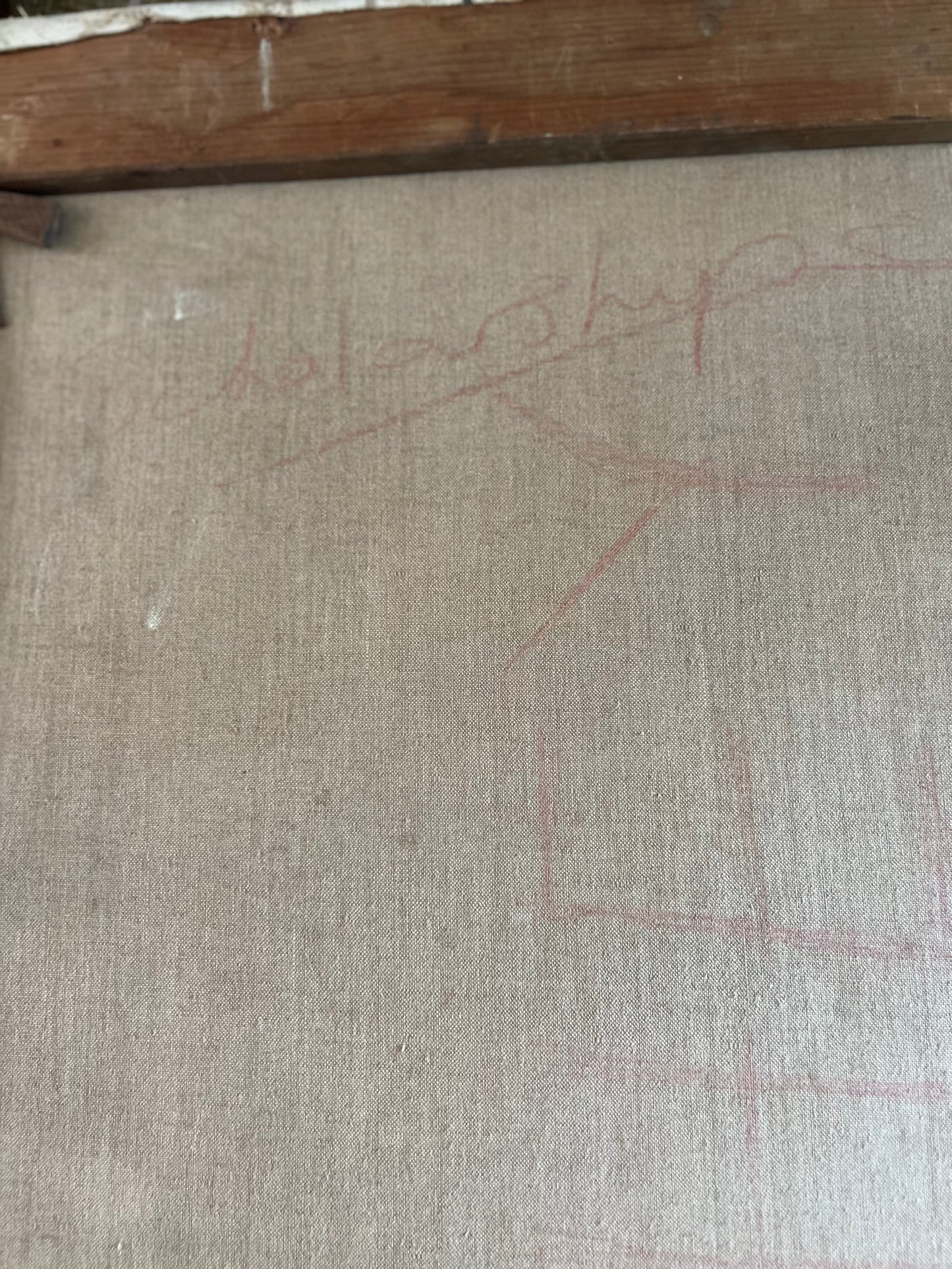 Beautiful Large Mid Century Nude Oil On Canvas