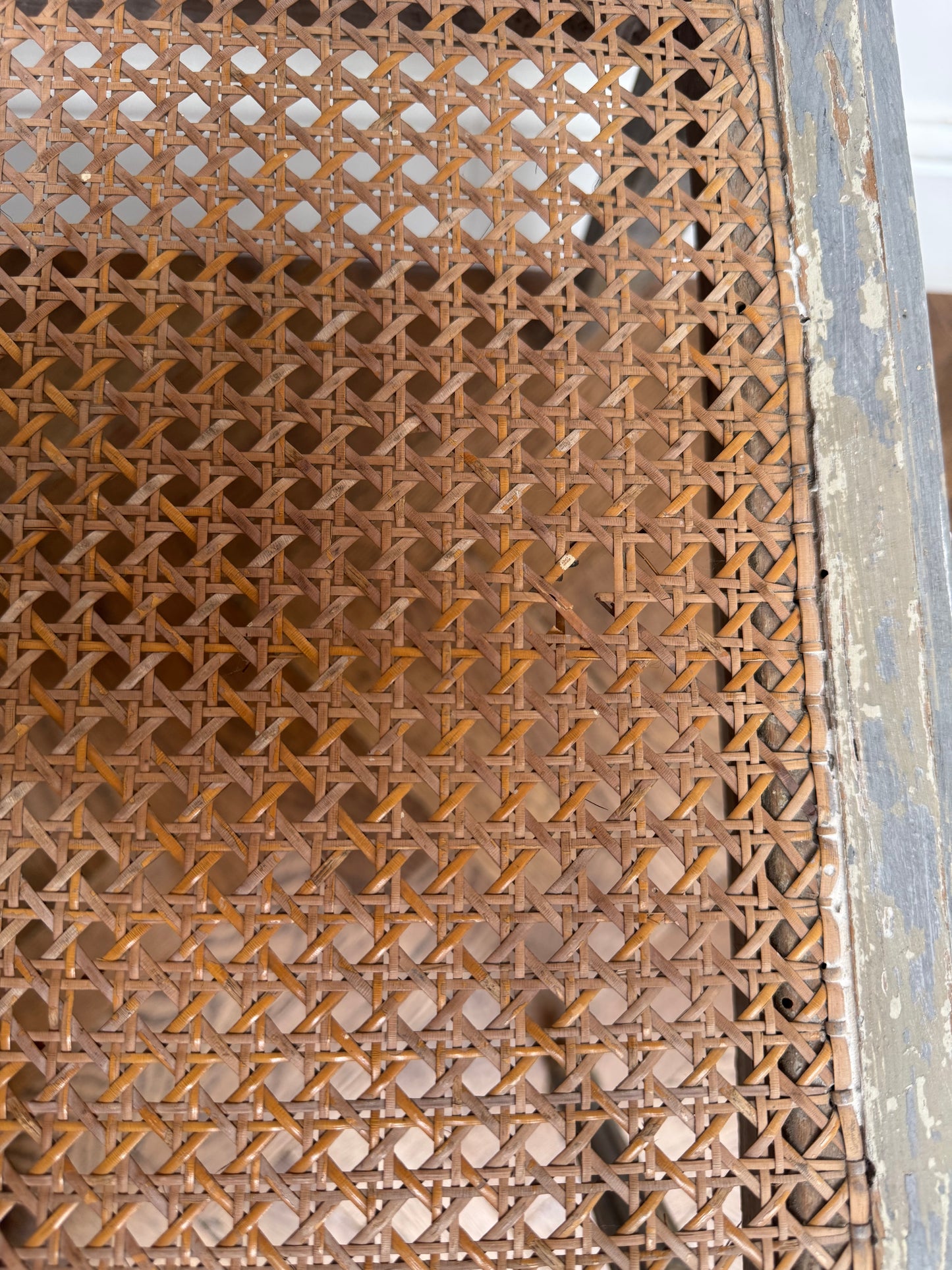 Antique Louis XVI Style Caned Bench