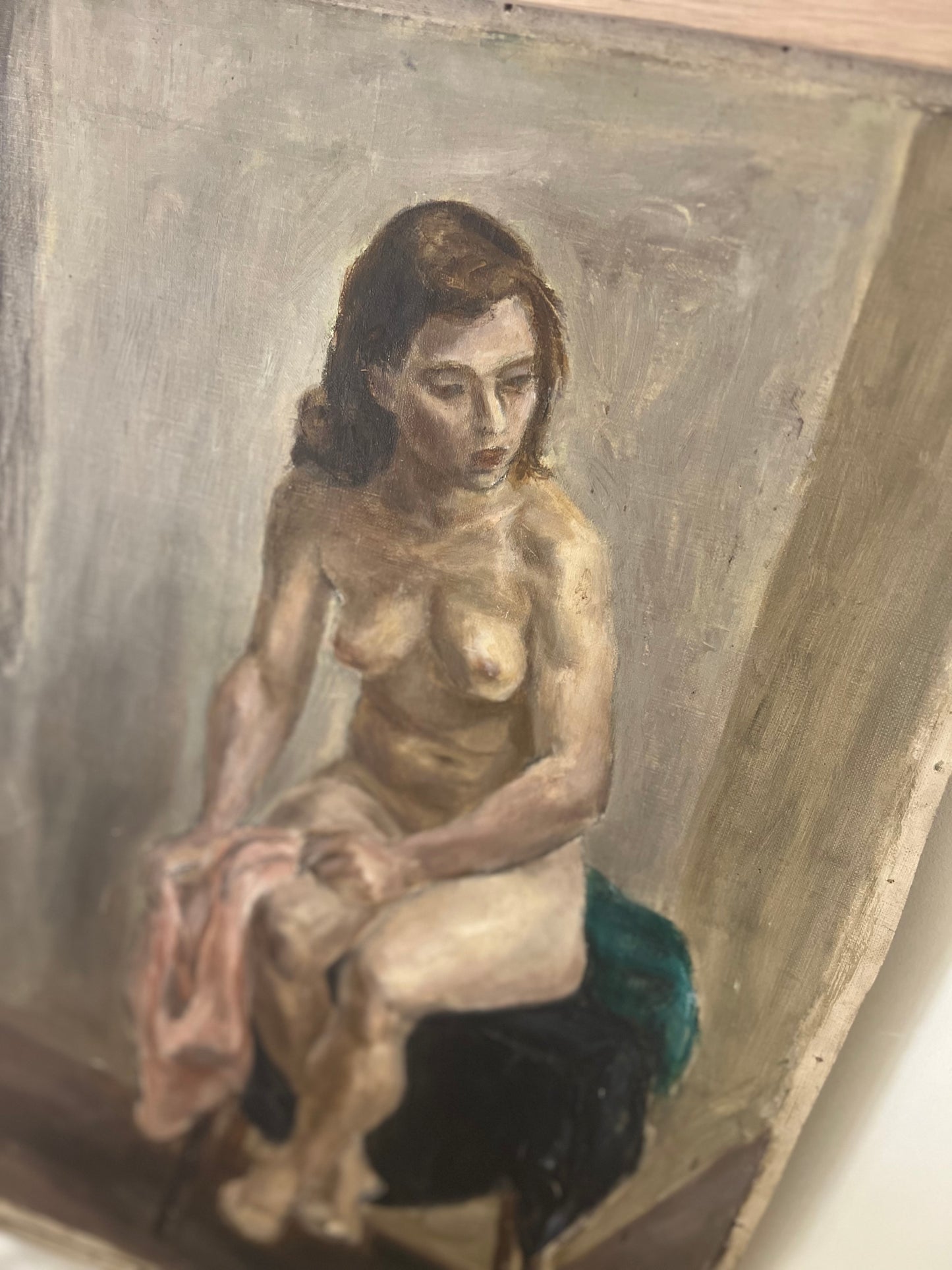 Mid Century Nude Oil On Canvas 5