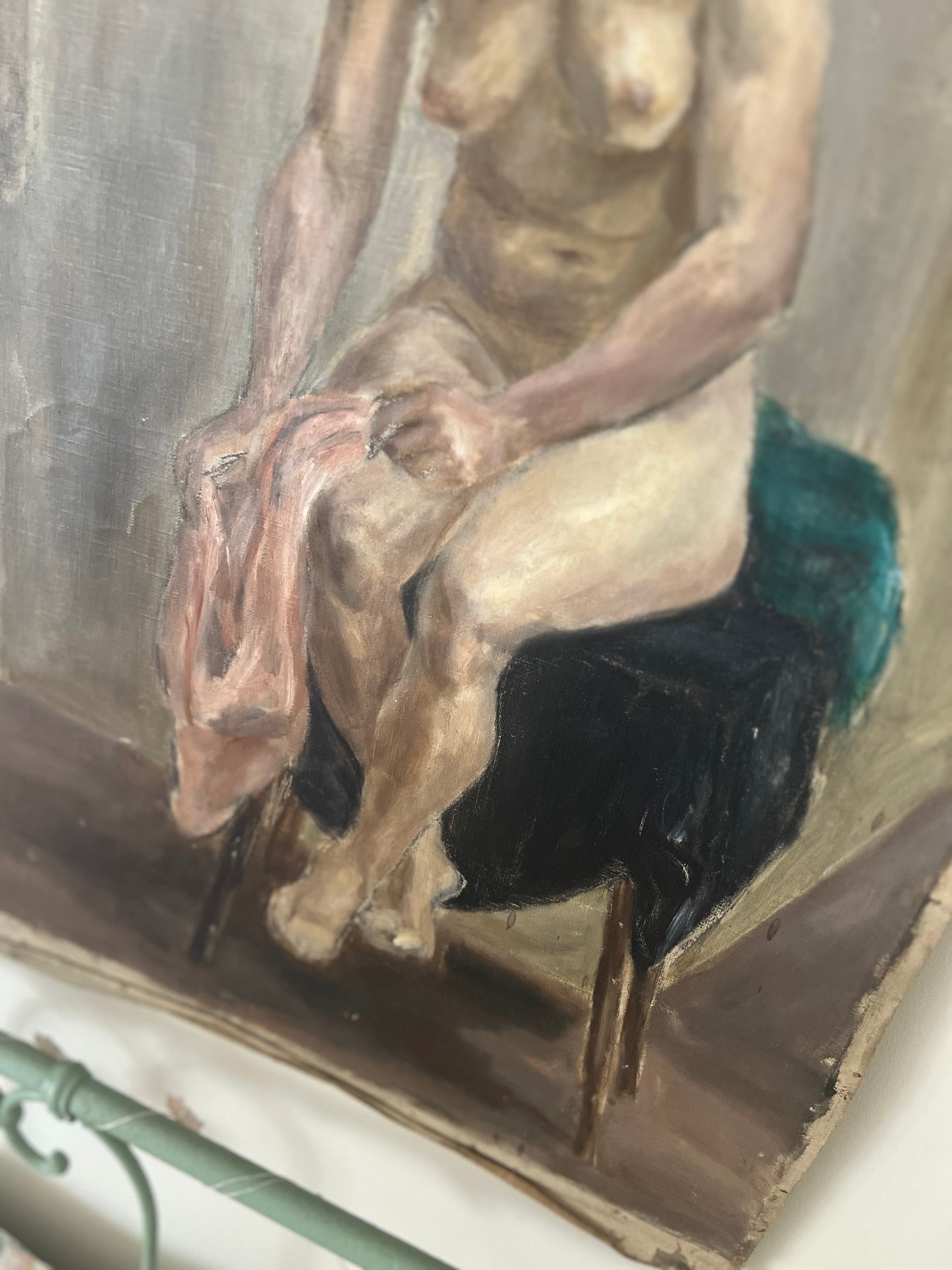 Mid Century Nude Oil On Canvas 5