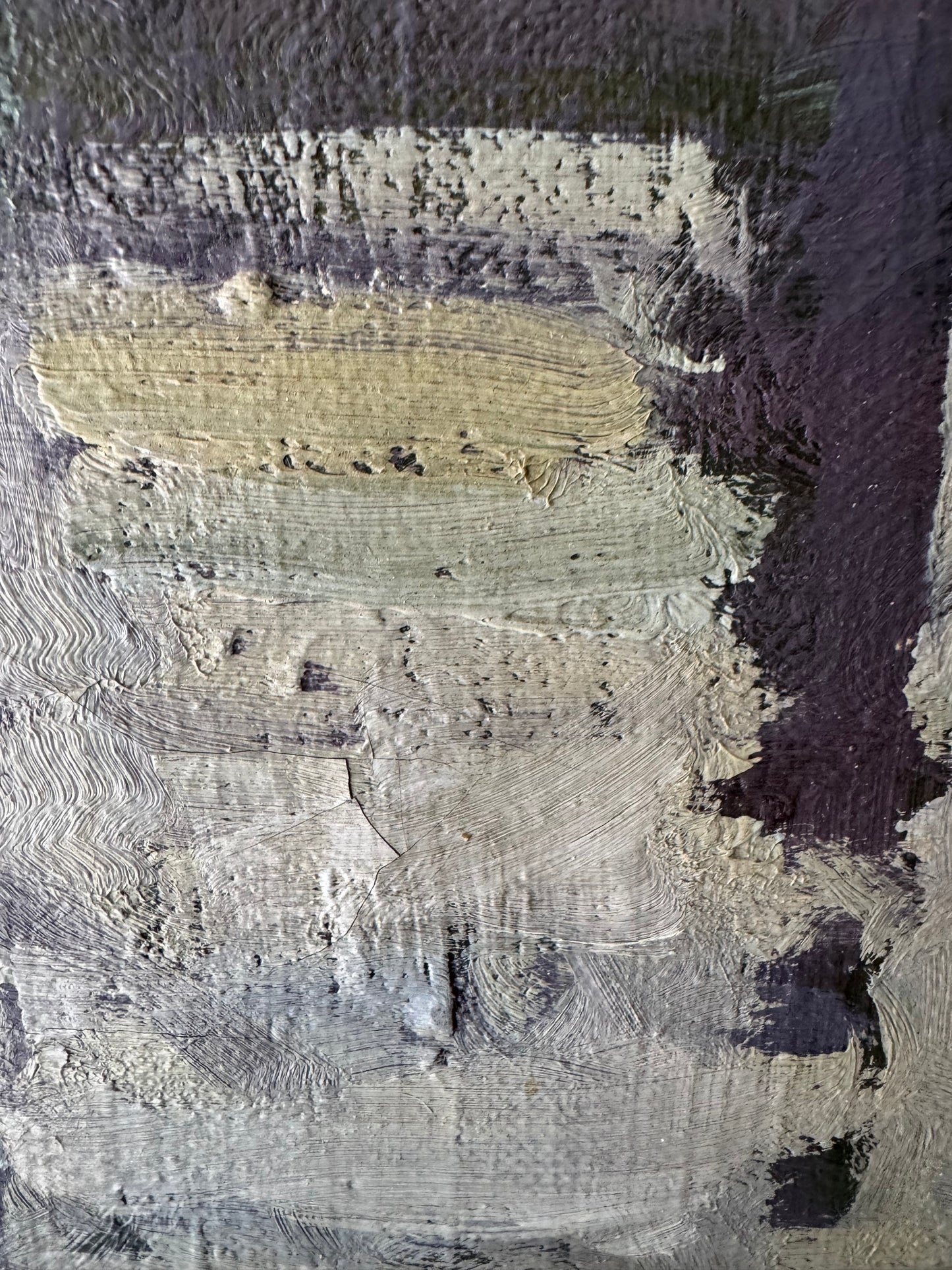 Large Vintage Industrial Landscape Oil On Canvas