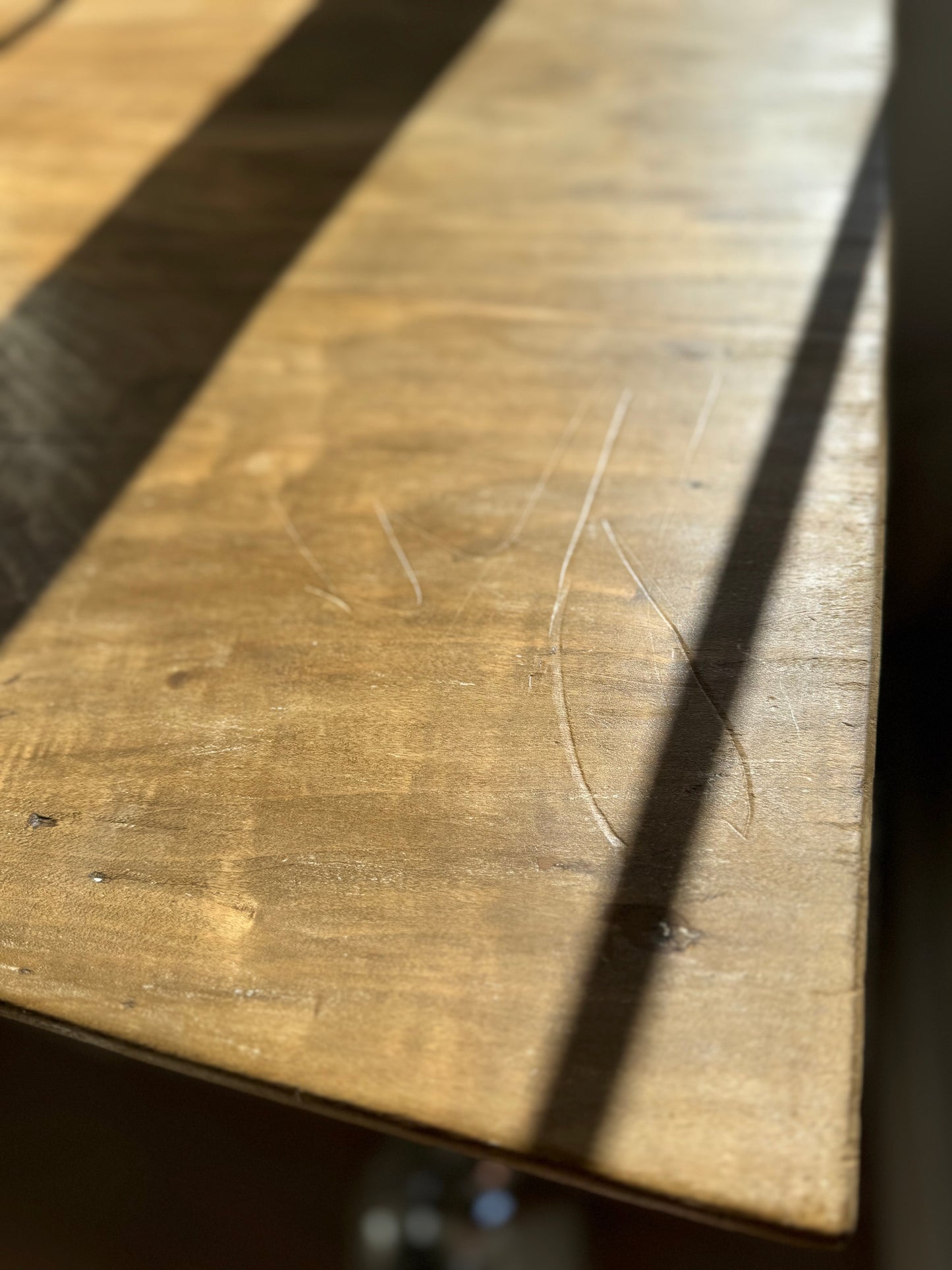 Antique French Faux Bamboo Side Table