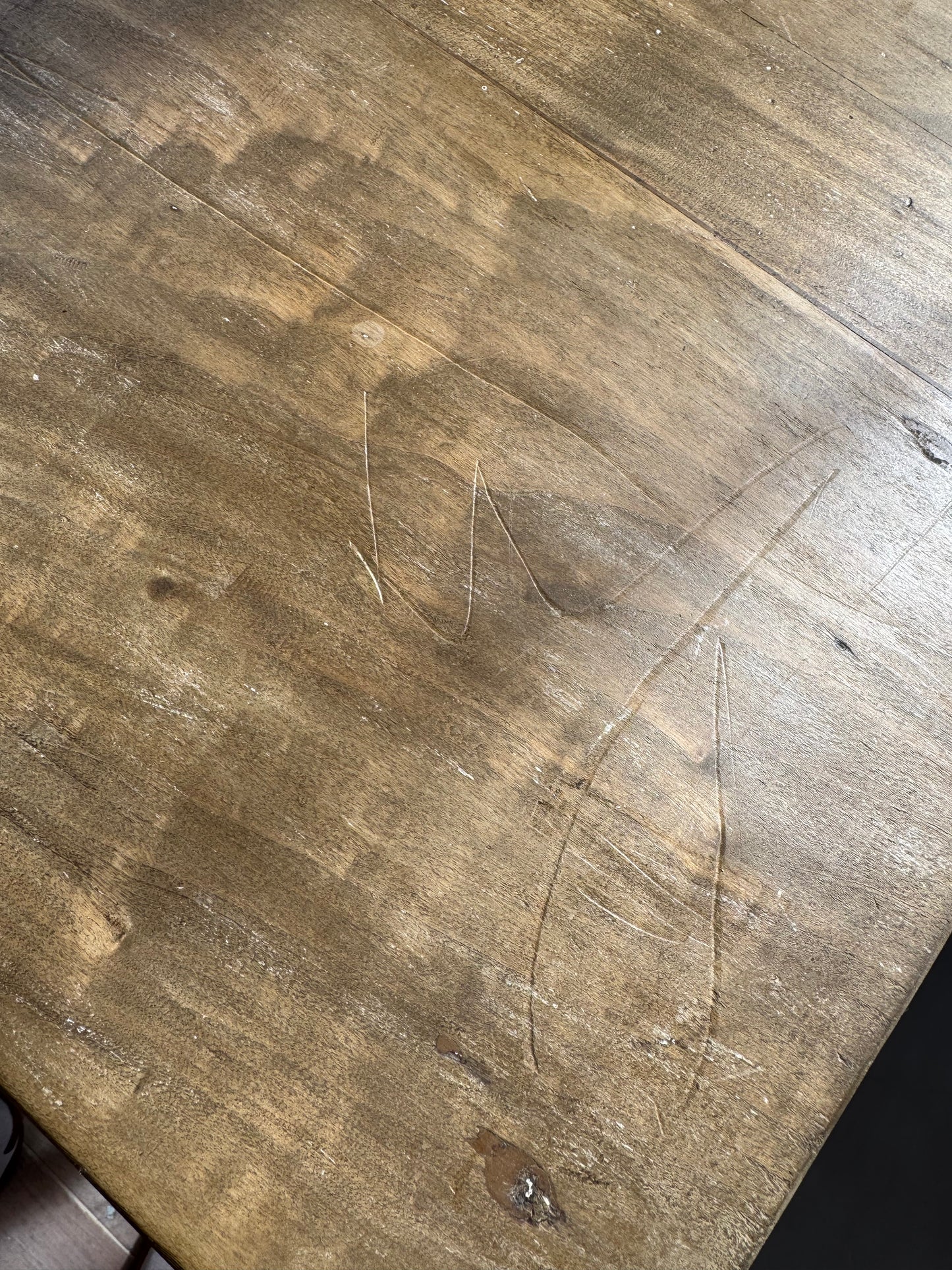 Antique French Faux Bamboo Side Table