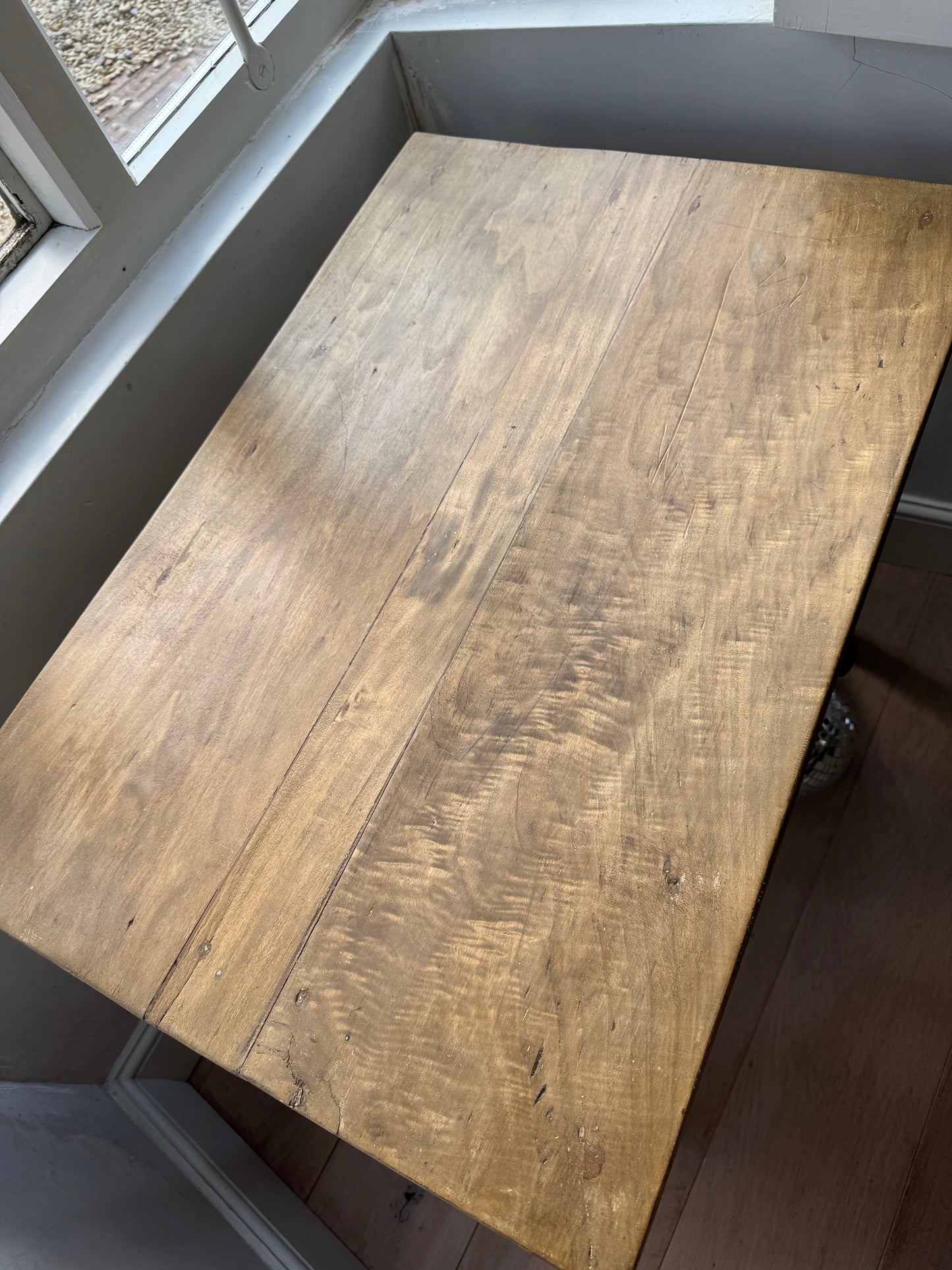 Antique French Faux Bamboo Side Table