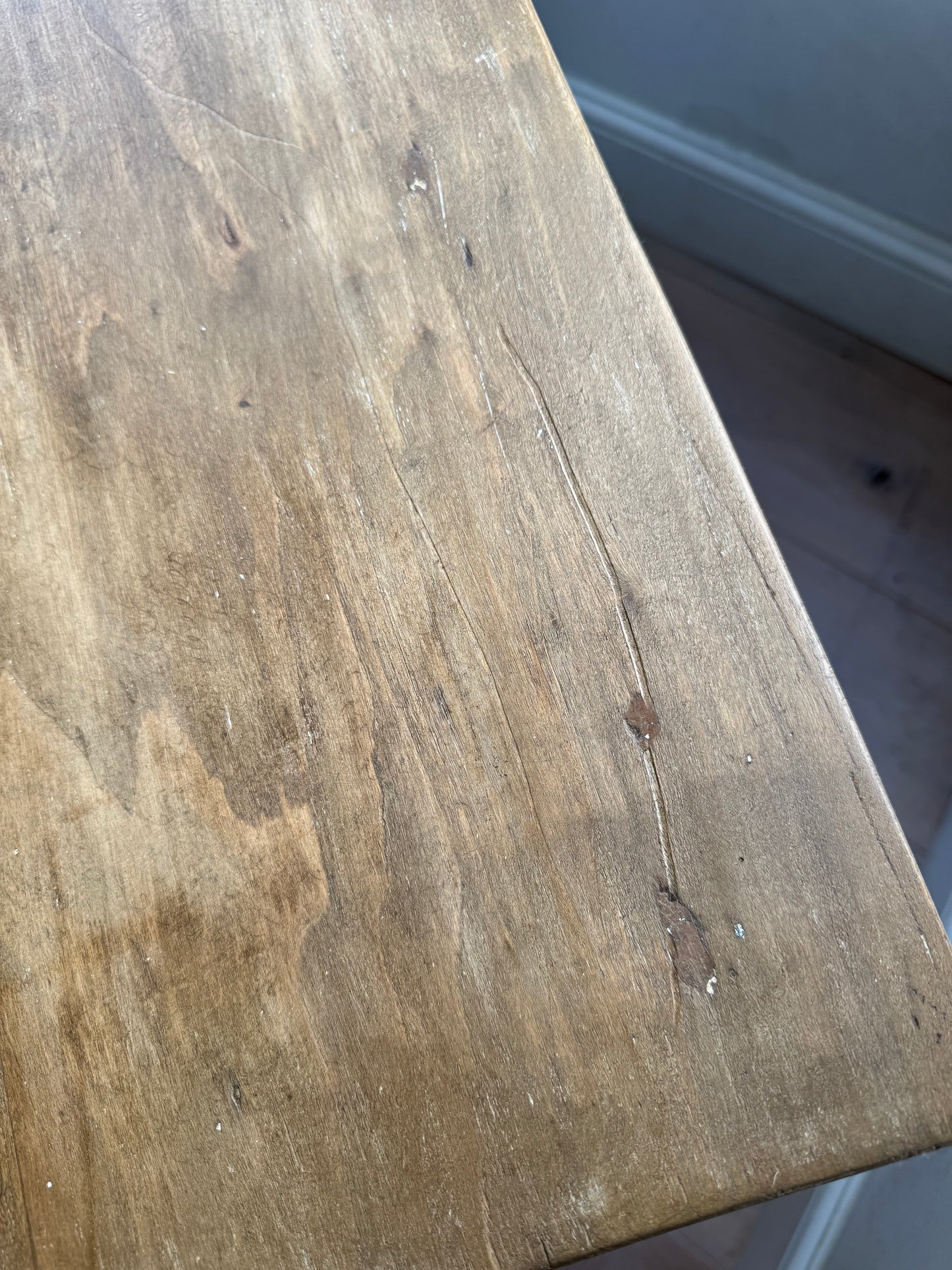 Antique French Faux Bamboo Side Table