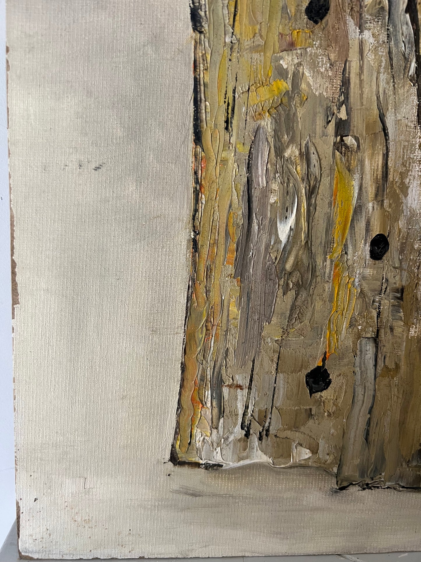 Vintage Mid Century Impasto Still Life Acrylic On Board