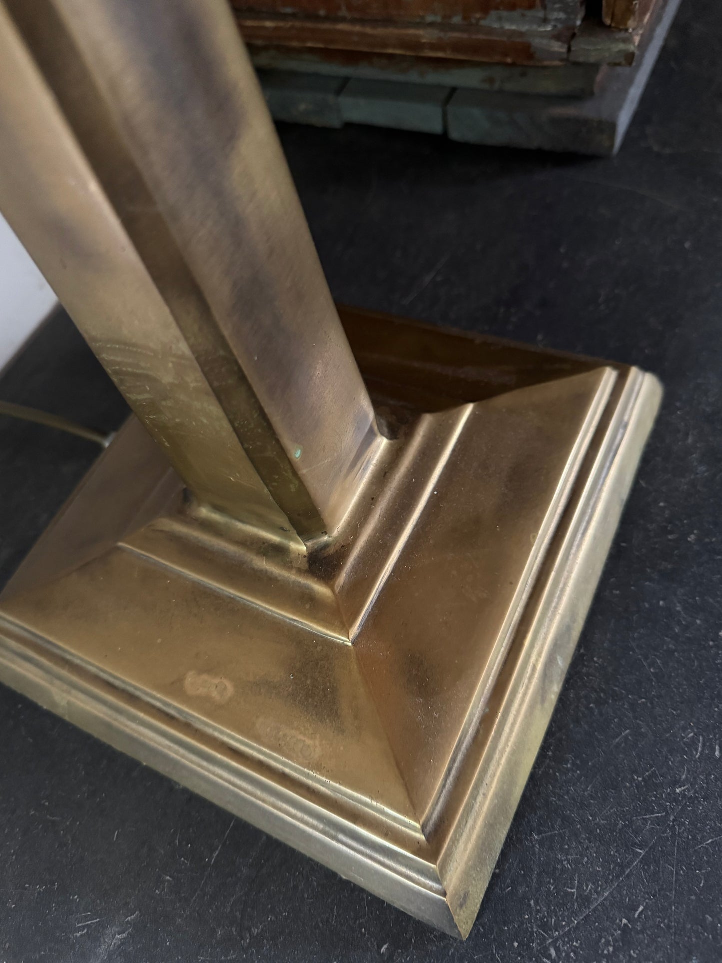 Pair Of Vintage Brass Table Lamps