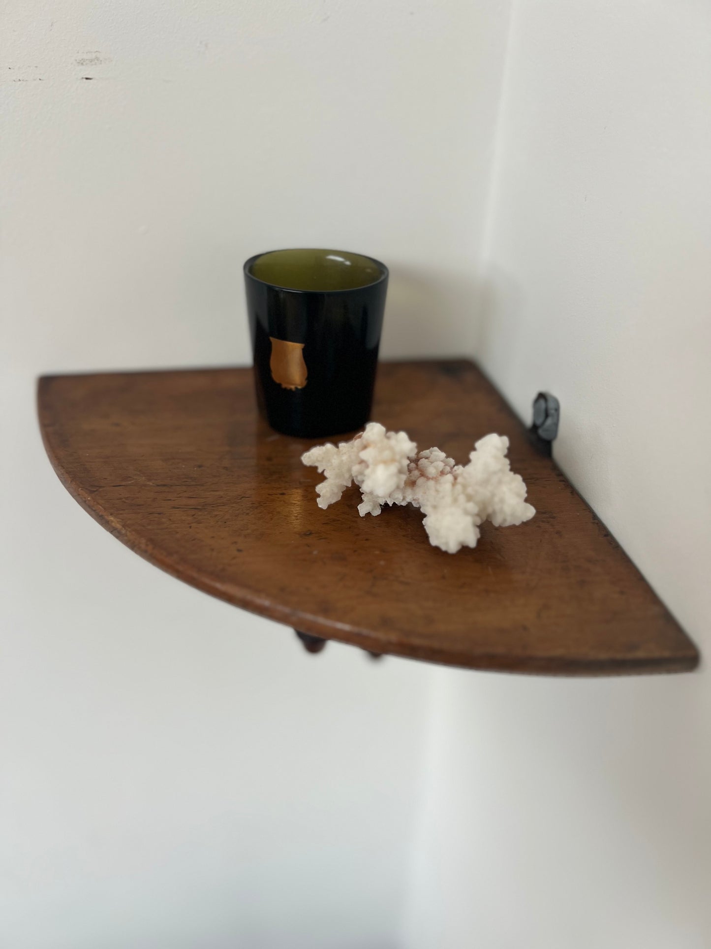 Antique French Faux Bamboo Corner Shelf