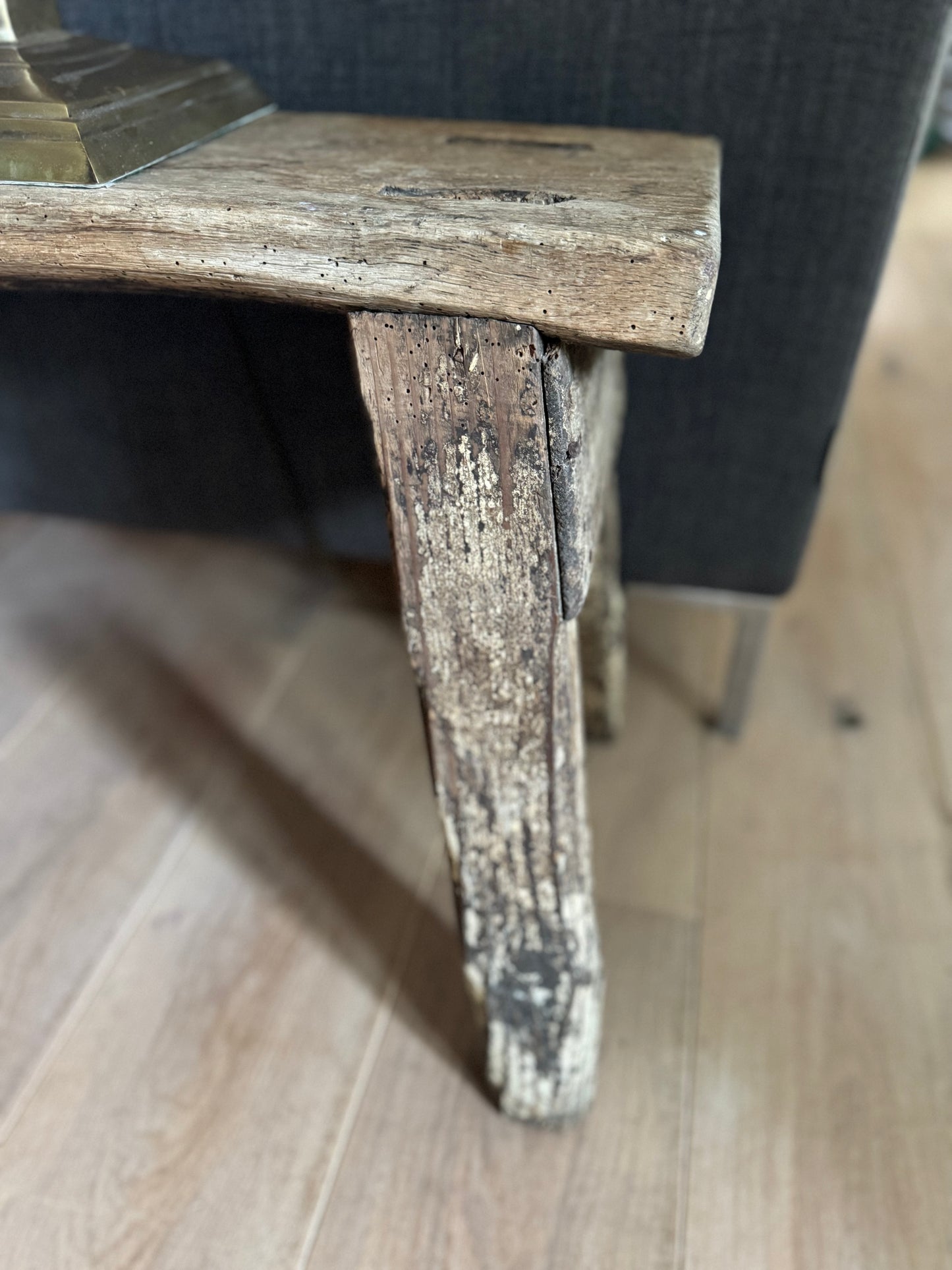 Vintage Large Primitive Pig Bench
