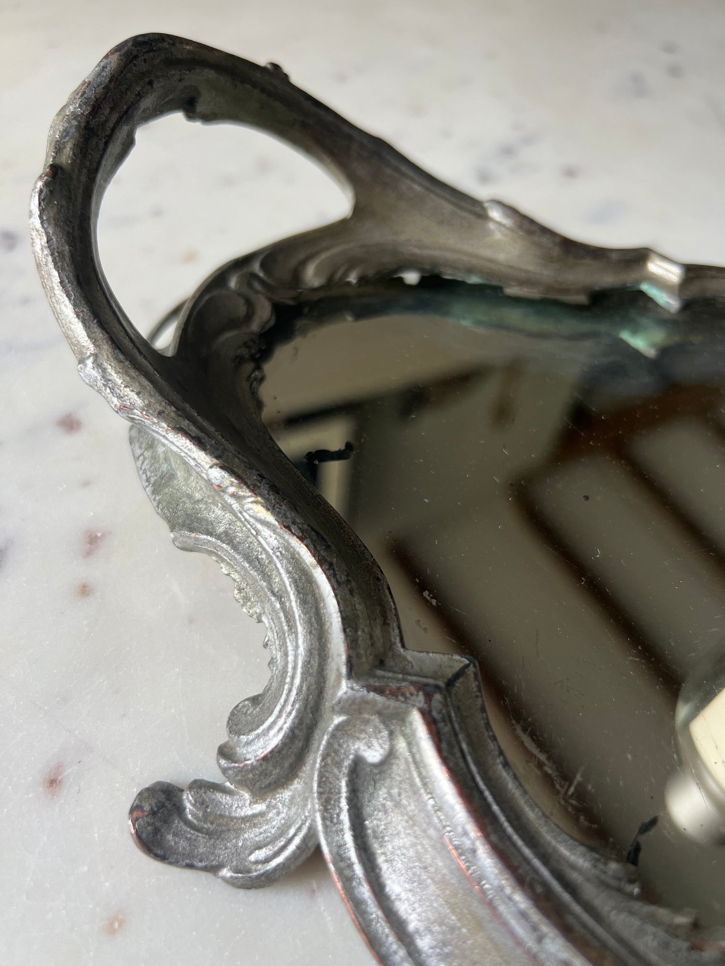 Vintage French Mirrored Tray