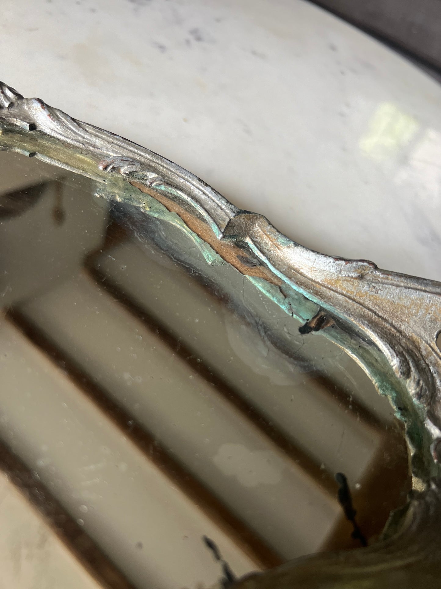Vintage French Mirrored Tray