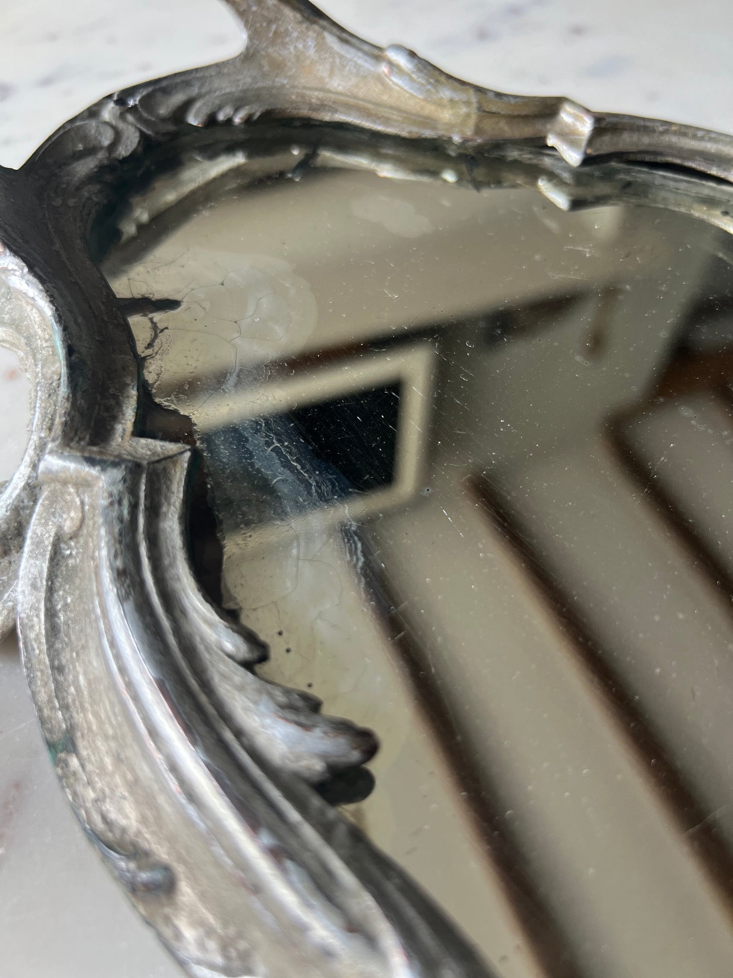 Vintage French Mirrored Tray
