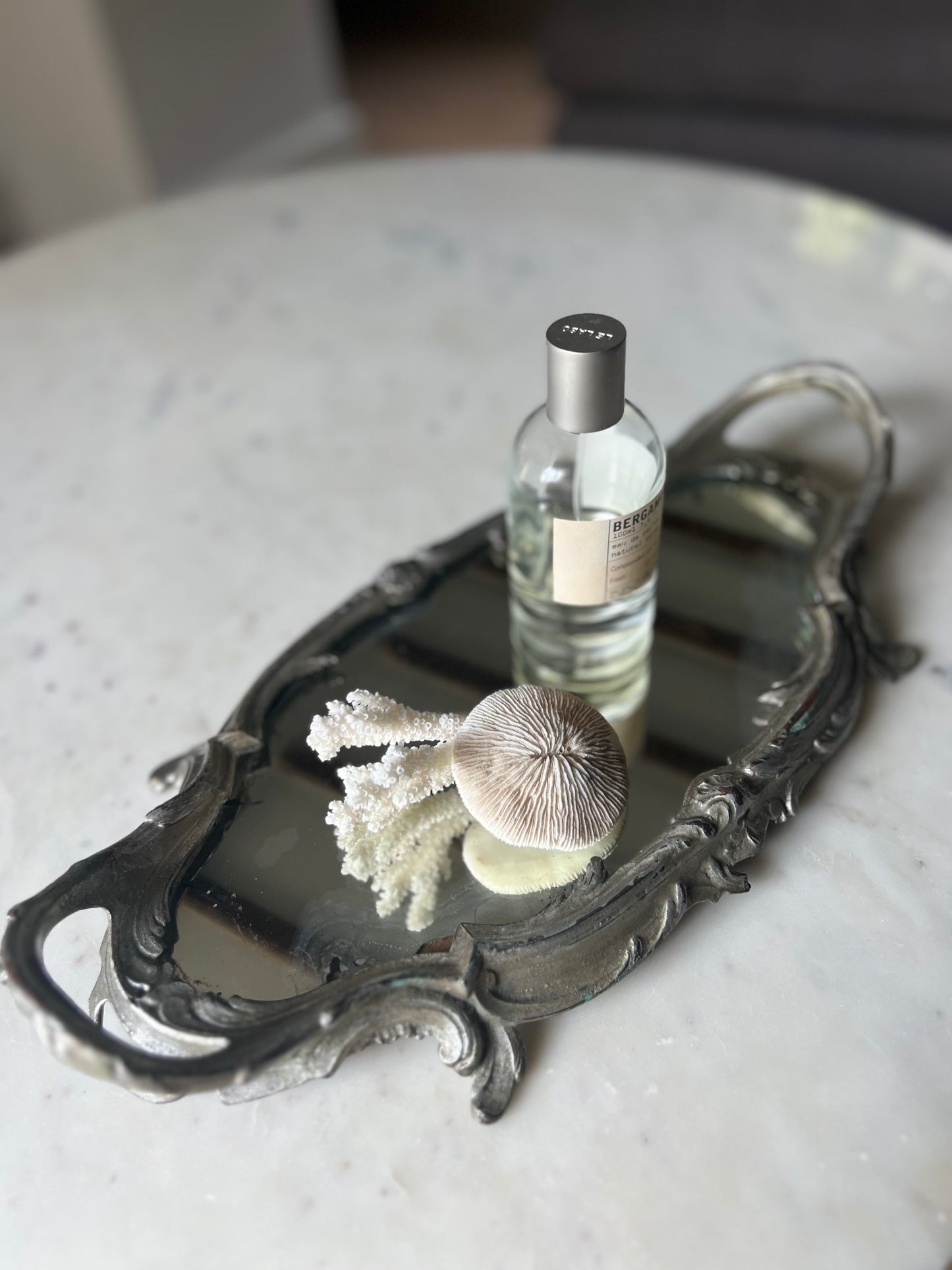 Vintage French Mirrored Tray