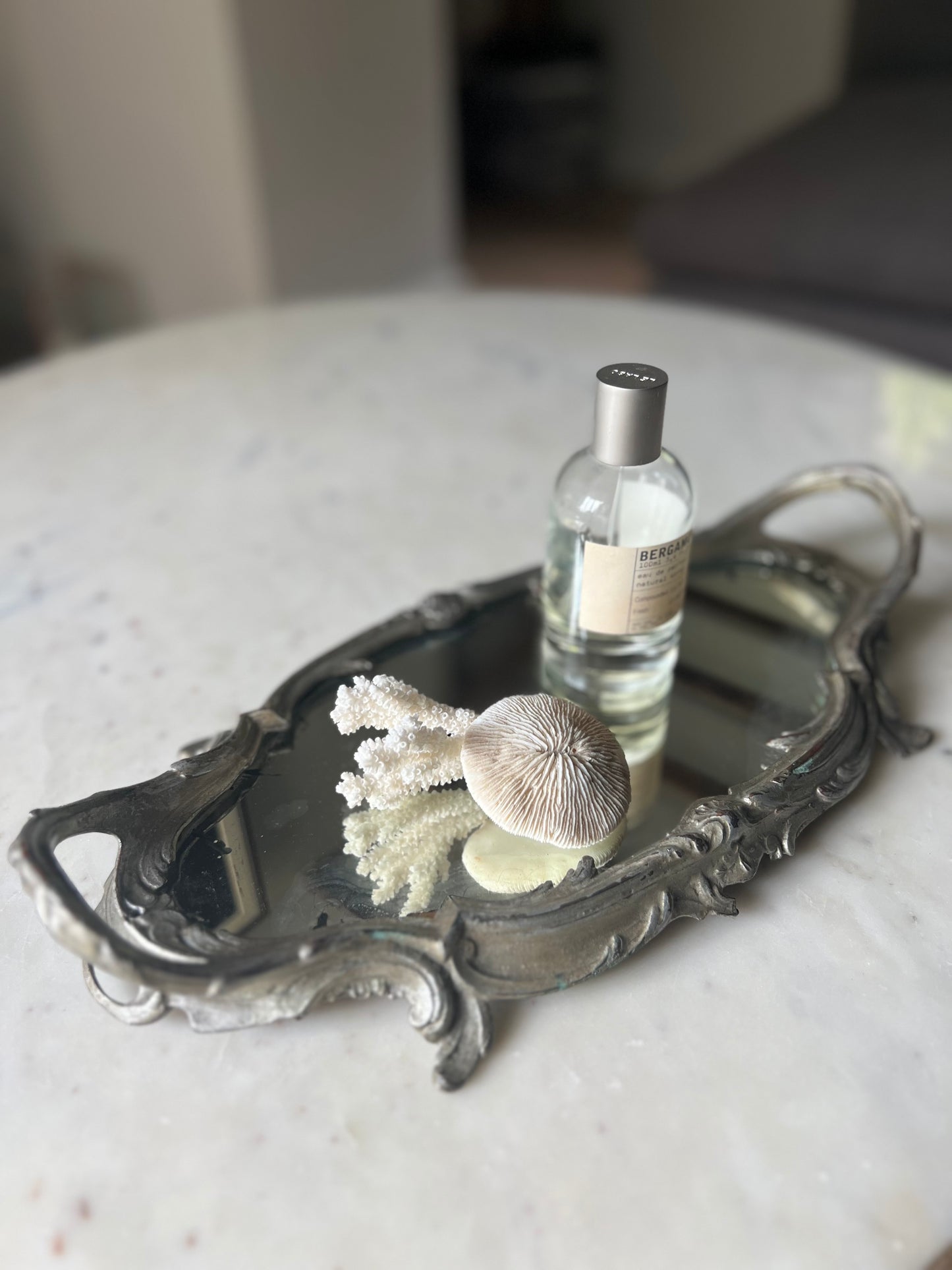 Vintage French Mirrored Tray
