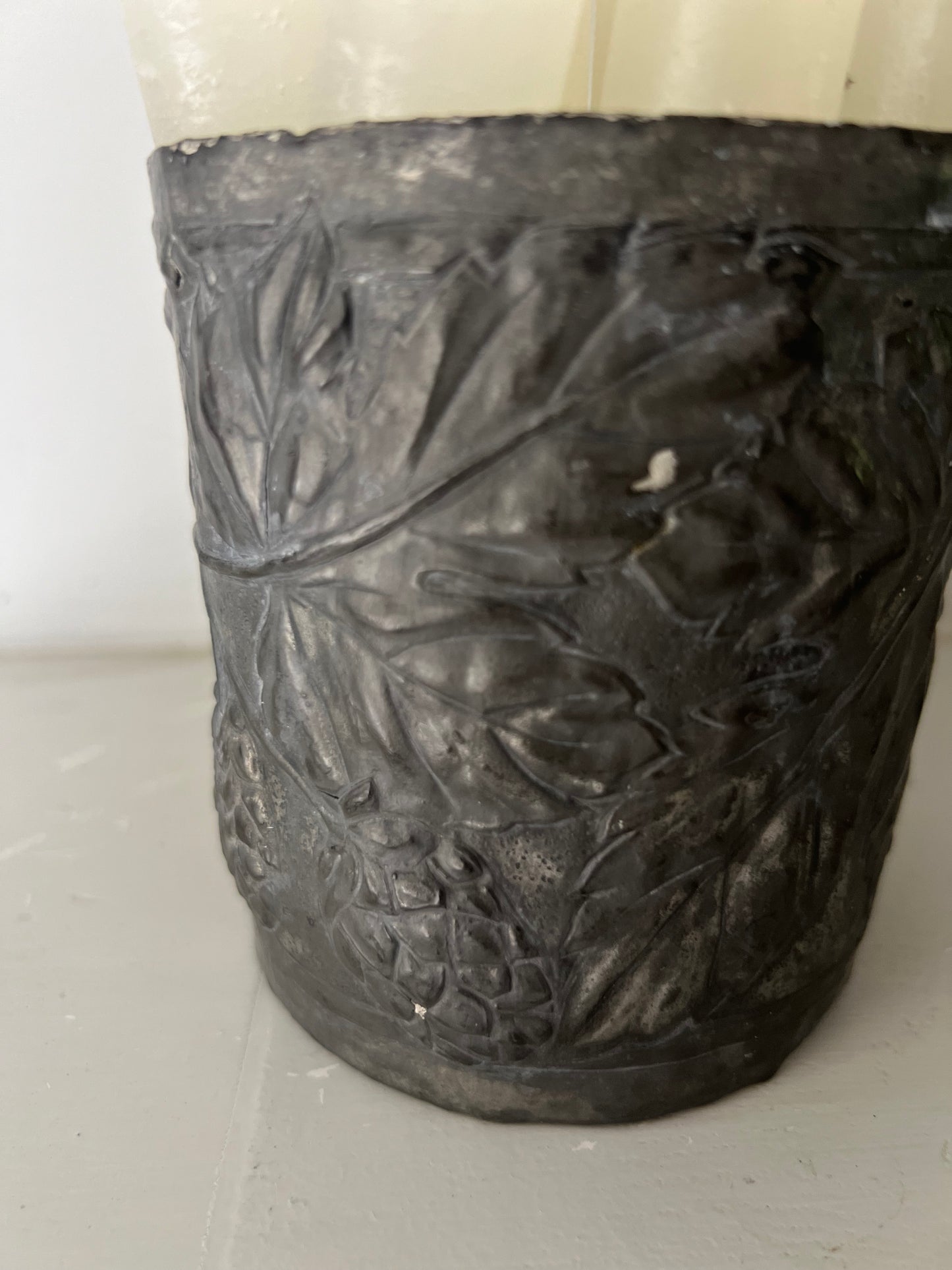 Antique Decorative Pewter Pot