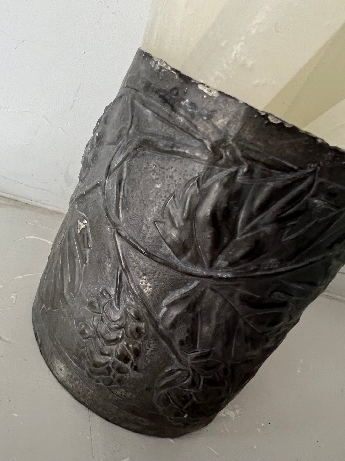 Antique Decorative Pewter Pot
