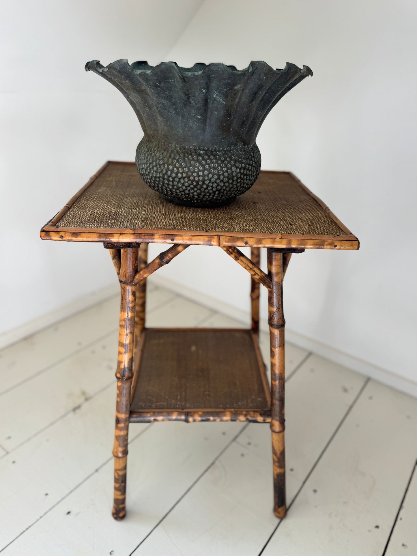 Victorian Tortoiseshell Bamboo Side Table